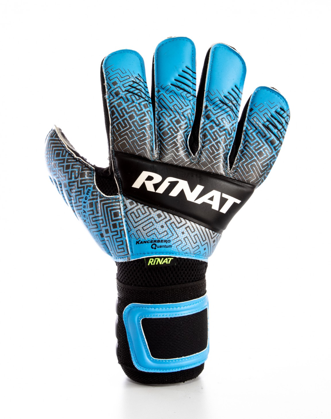 Guantes Rinat Kancerbero Quantum Turf Negro Azul Golero Sport