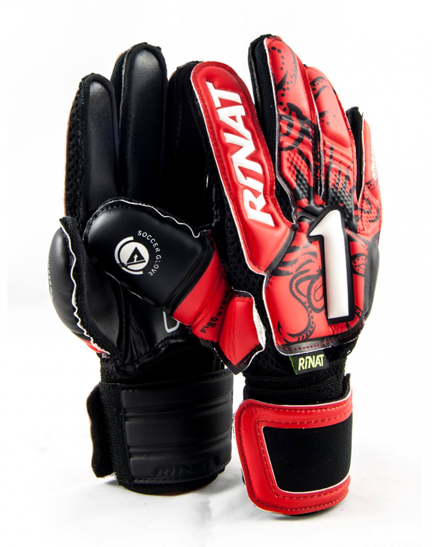 Guantes Rinat Kraken Infantil Negro - Rojo
