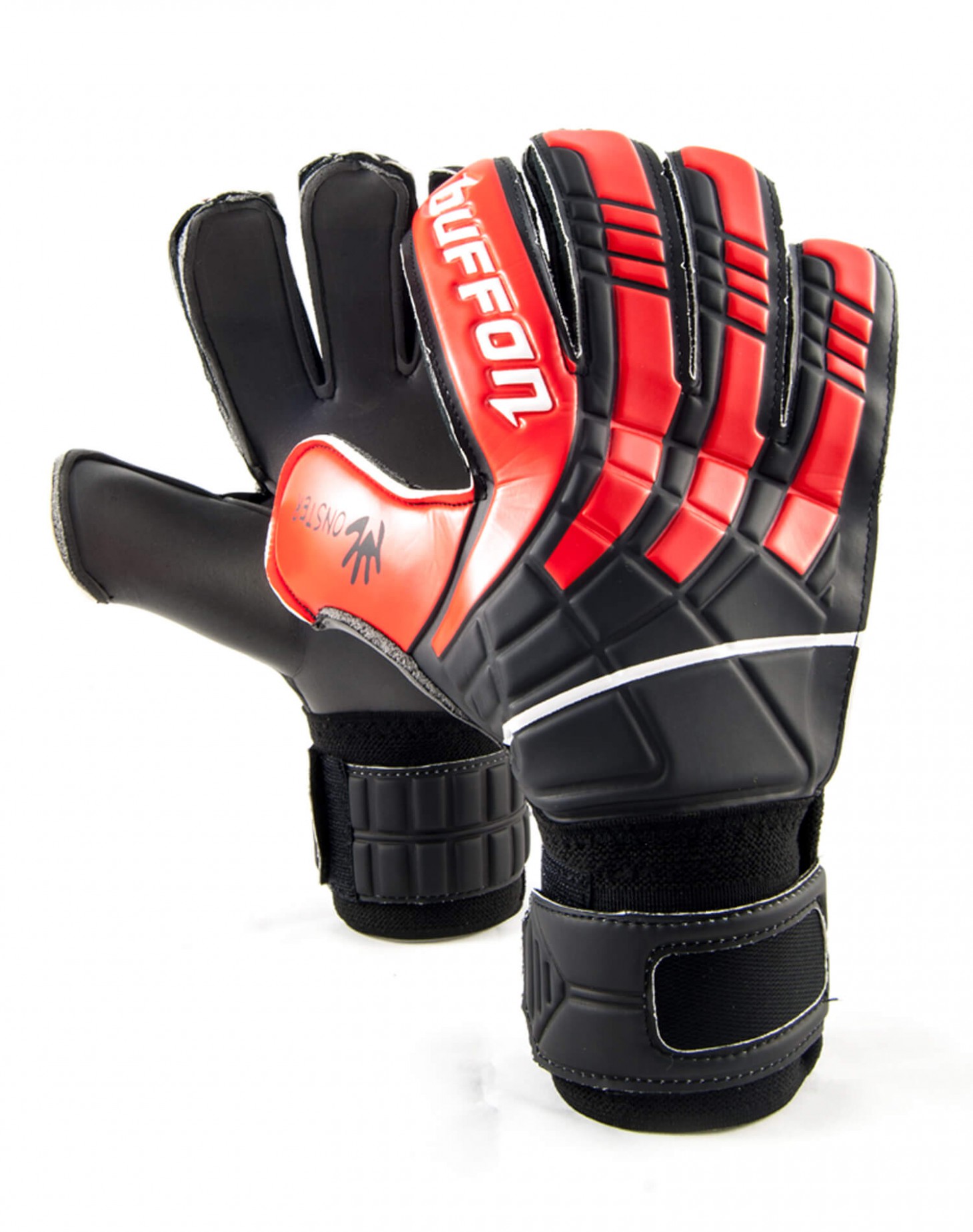 Guantes Buffon Monster Semi Negro - Rojo