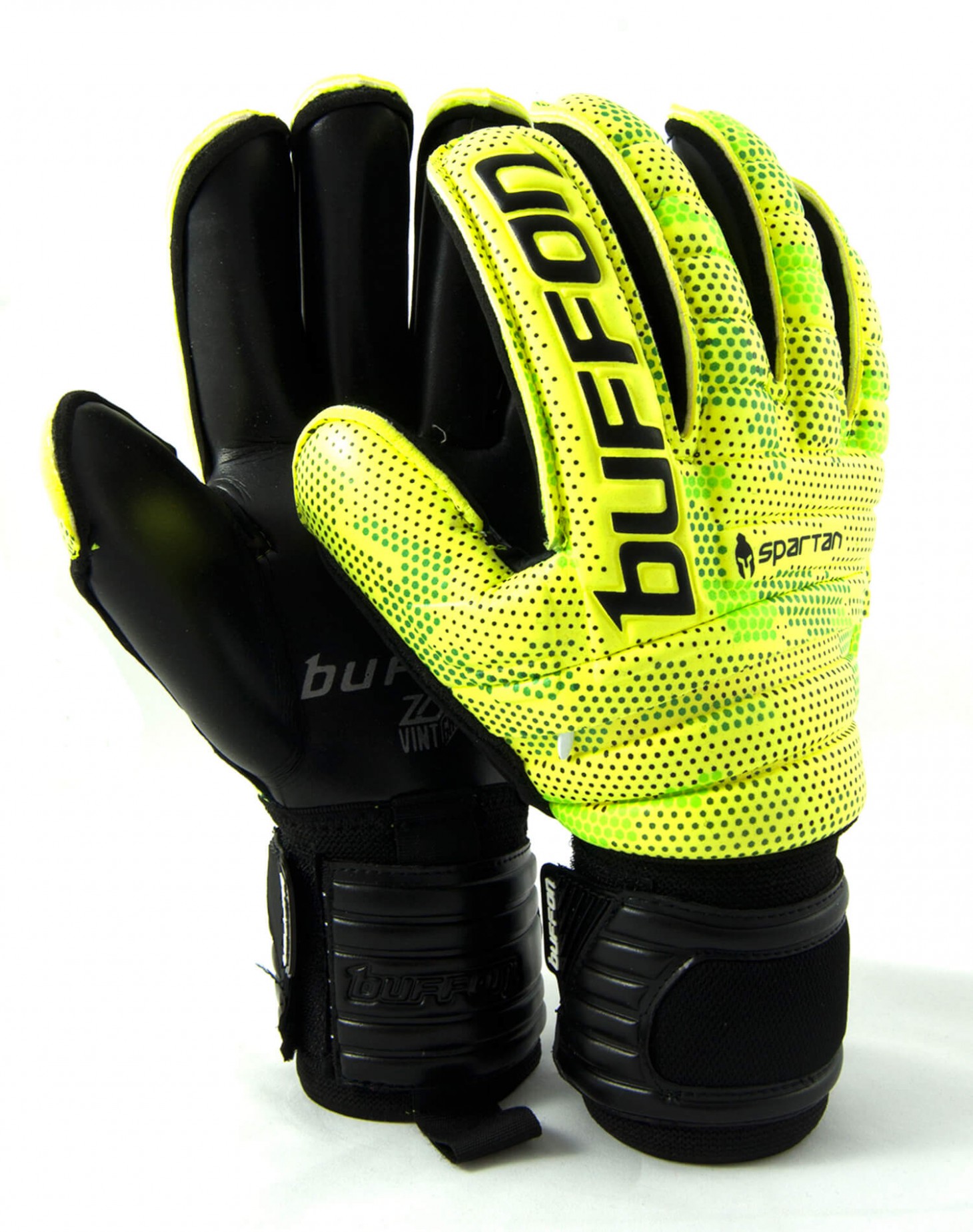 Guantes Buffon Spartan (Varillas) Negro - Neón