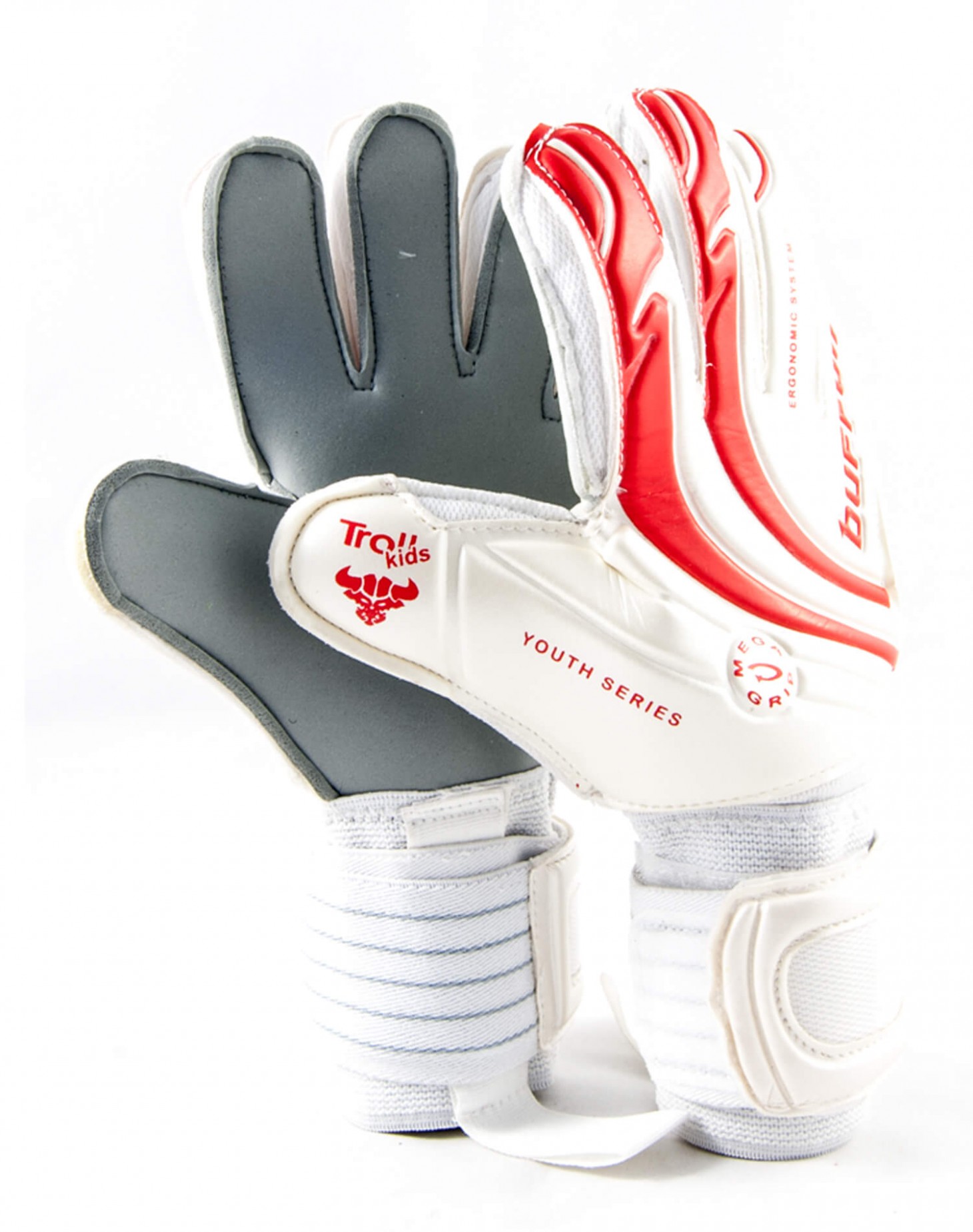Guantes Buffon Troll Infantil Rojo - Blanco