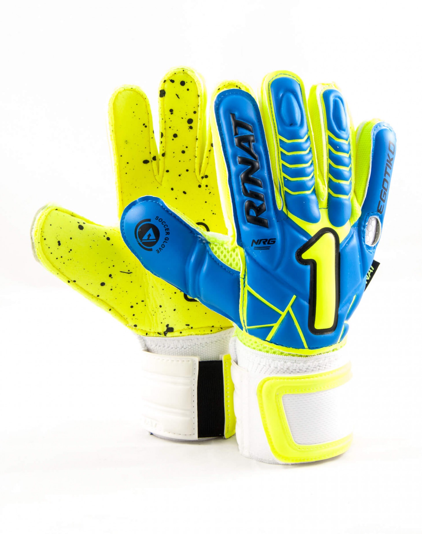 Guantes Rinat Egotiko Turf Spines Infantil Neón - Azul