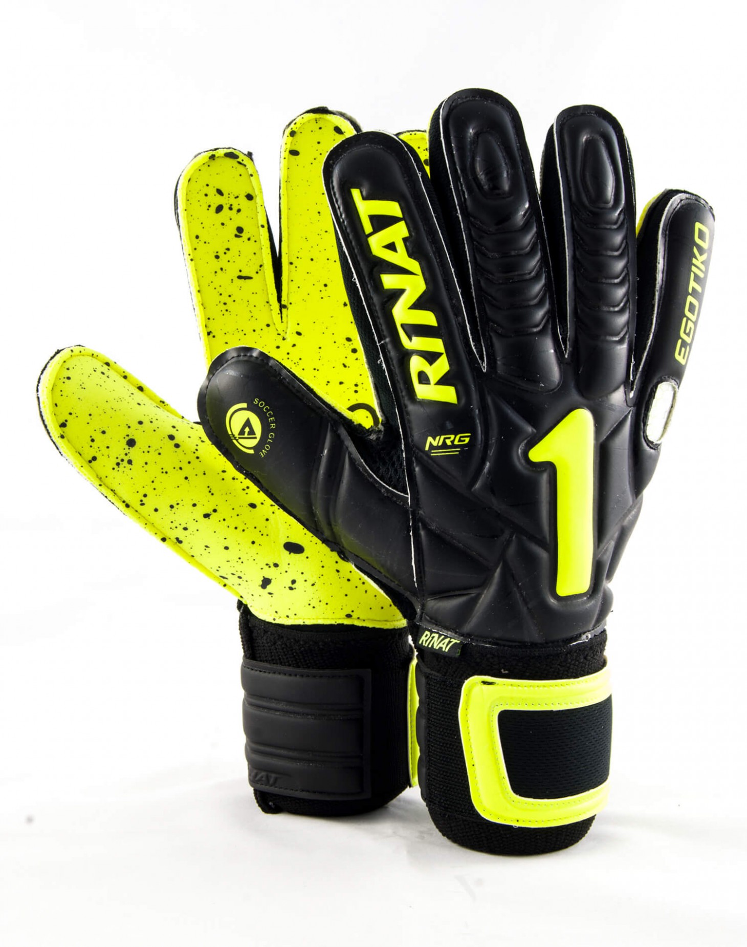 Guantes Rinat Egotiko Turf Spines Neón - Negro