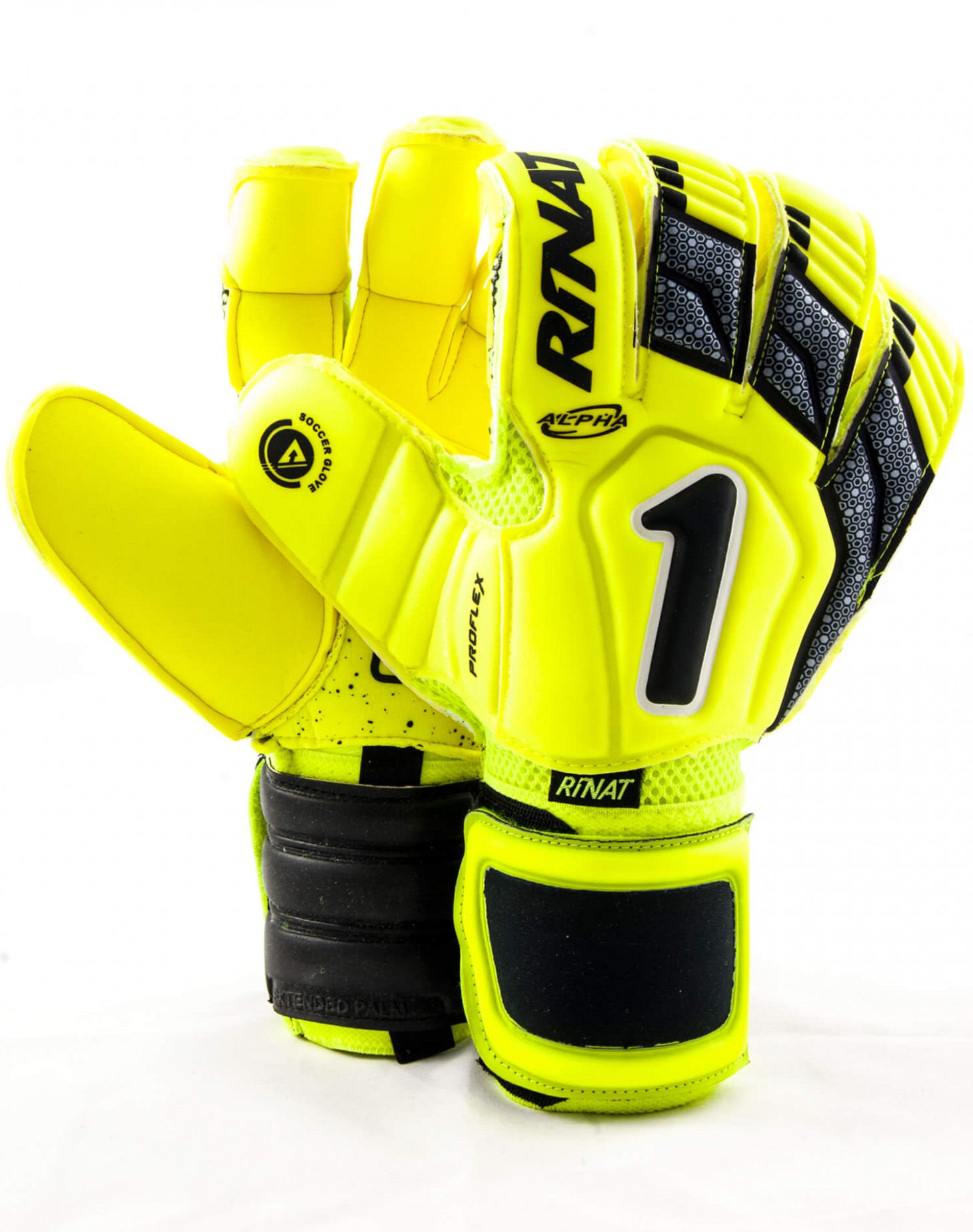 Guantes Rinat Uno Alpha Neón - Negro