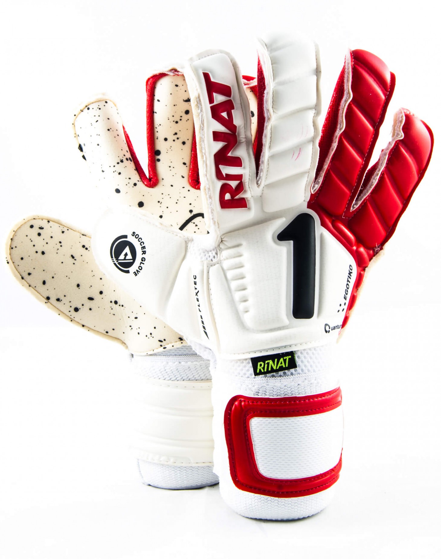Guantes Rinat Egotiko Quantum Turf Blanco - Rojo