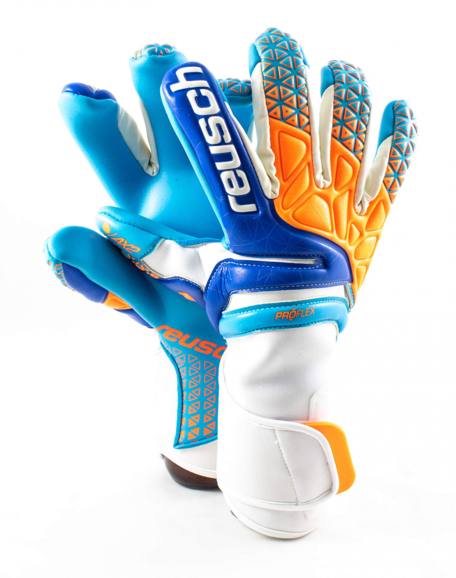 Guantes Reusch Prisma Pro AX2 Evolution Blanco - Azul - Naranja