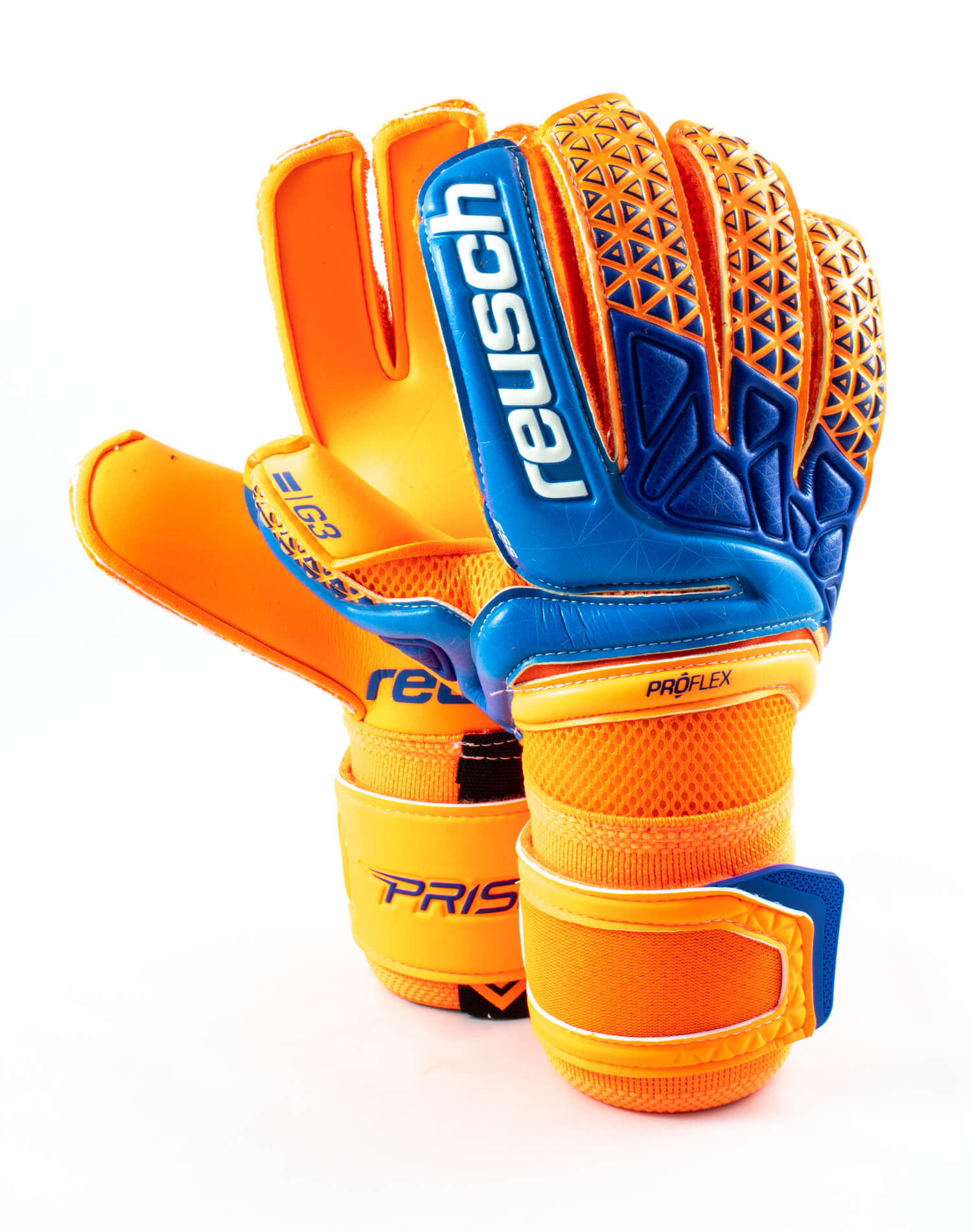 Guantes Prisma Pro G3 Naranja - Azul - Golero Sport