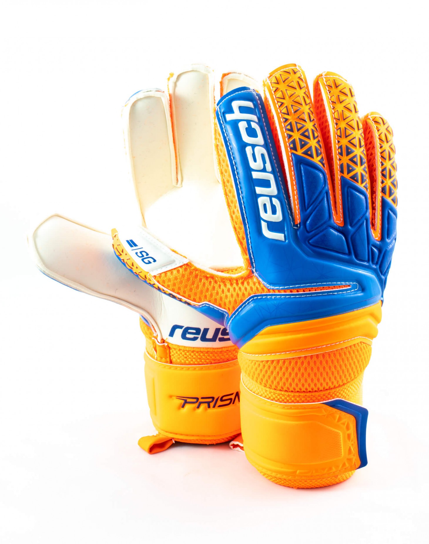 Guantes Reusch Prisma SG Finger Support Naranja - Azul