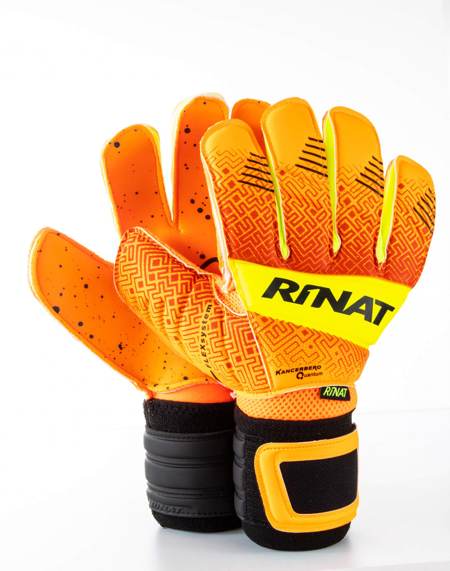 Guantes Rinat Kancerbero Quantum Turf Naranja - Amarillo Neón