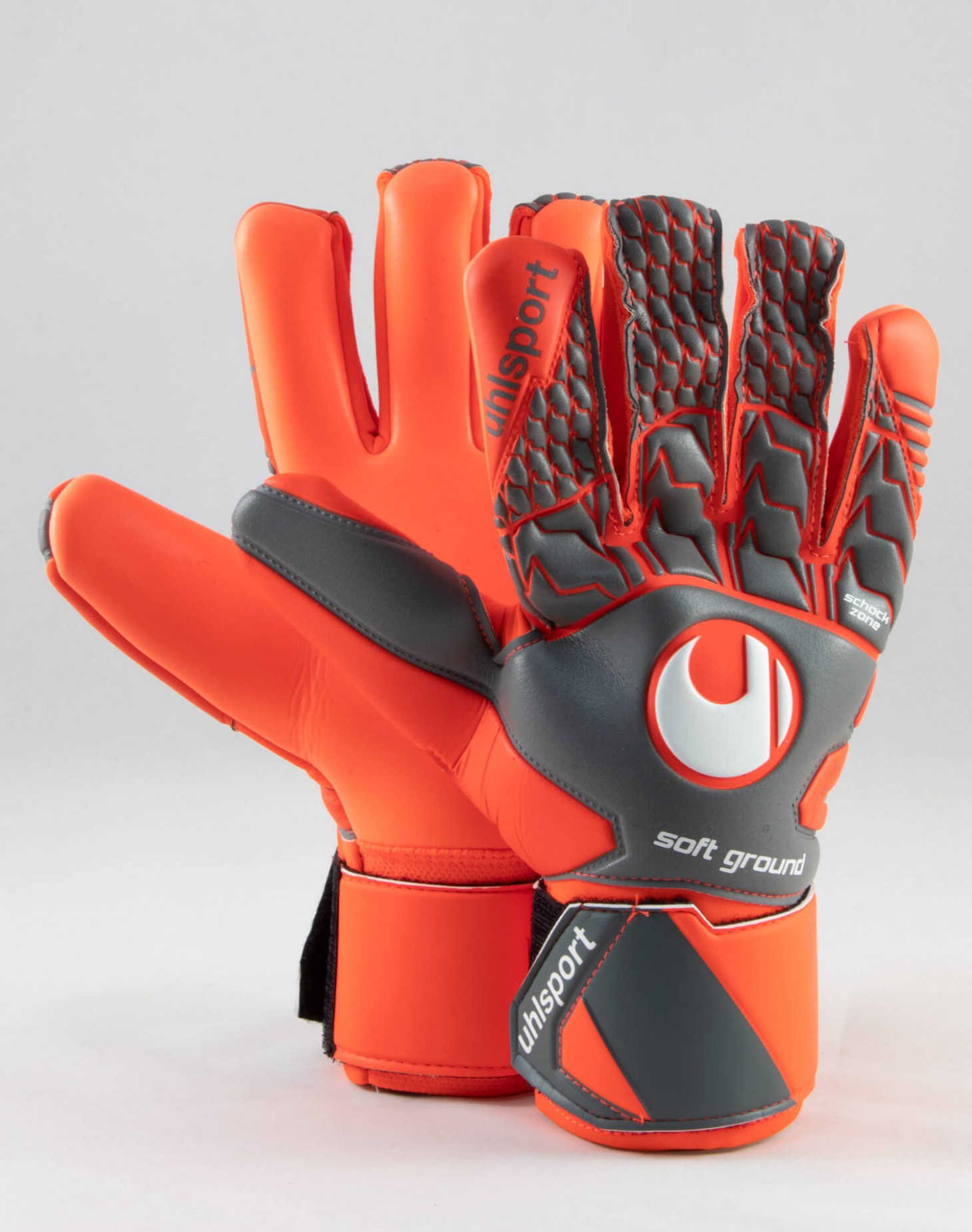 Guantes Uhlsport Aerored Soft Hn Comp Gris - Naranja