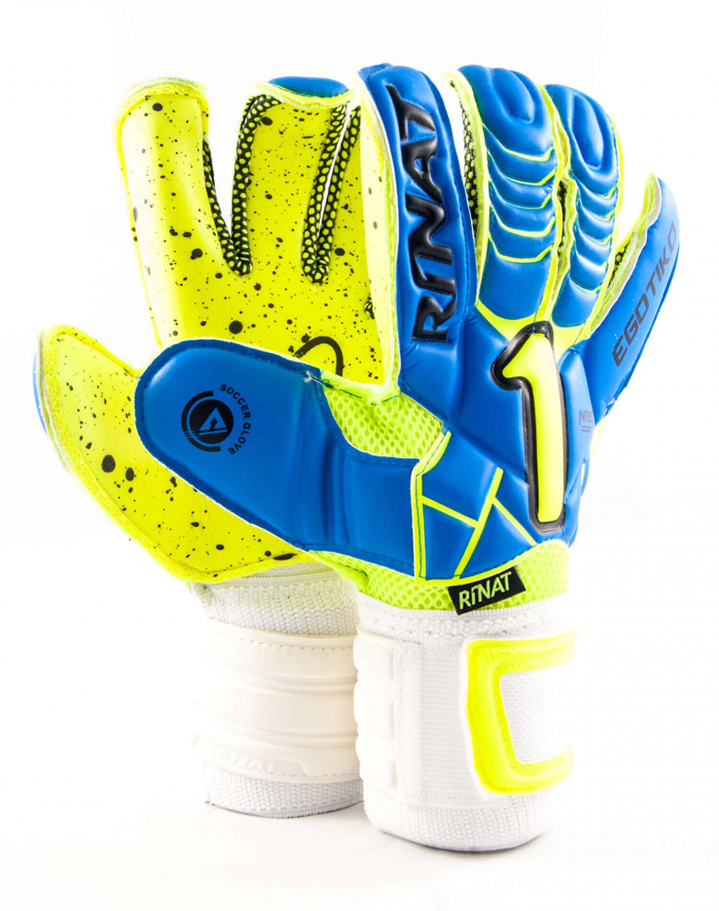 Guantes Rinat Egotiko Turf Infantil Azul - Neón