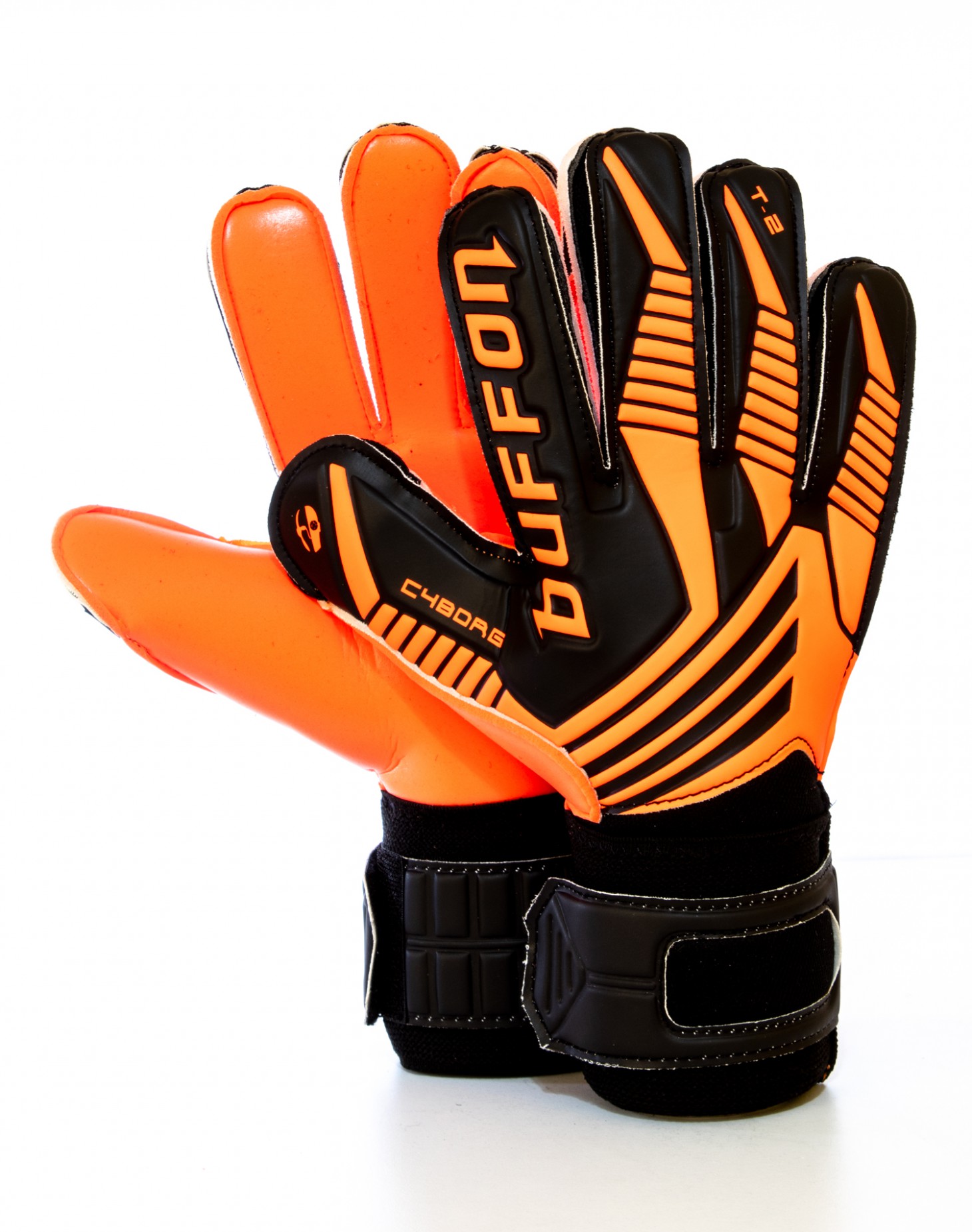 Guantes Buffon Cyborg Basico Negro - Naranja
