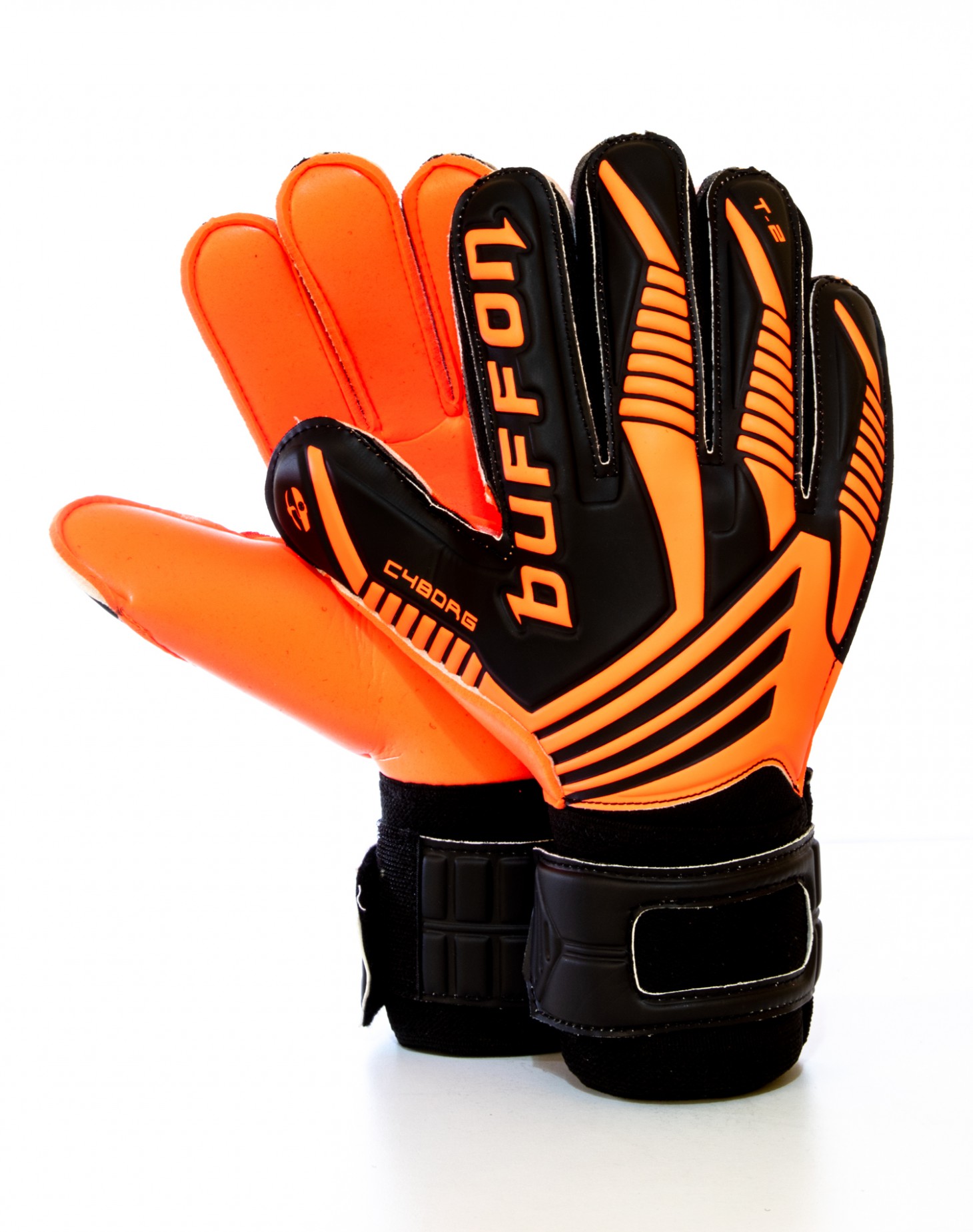 Guantes Buffon Cyborg Basico Varillas Negro - Naranja