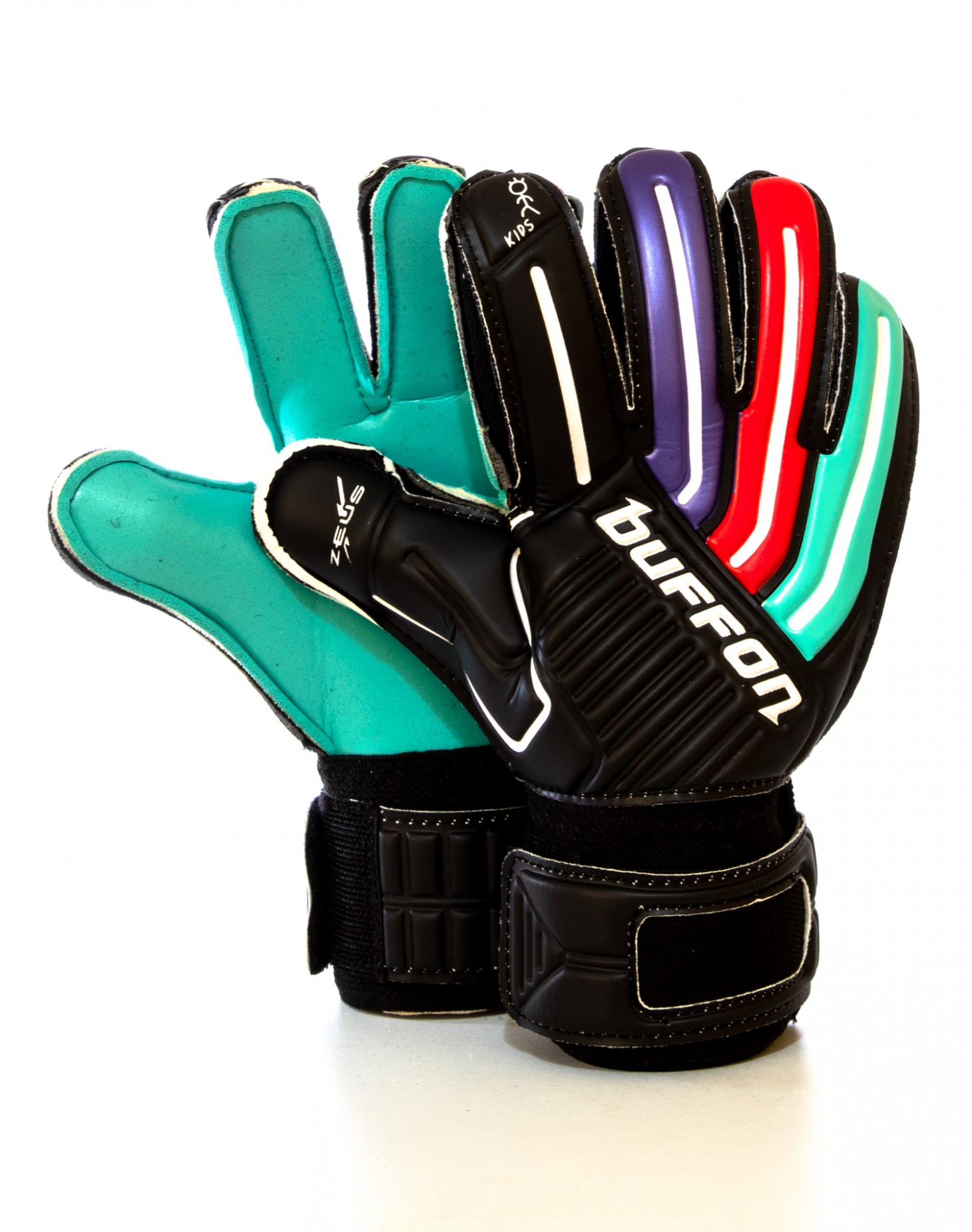 Guantes Buffon Zeus Infantil Negro - Arcoiris