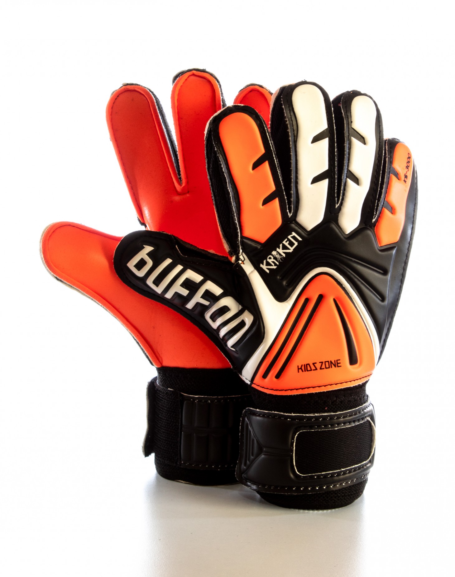 Guantes Buffon Kraken Infantil Negro - Naranja - Blanco