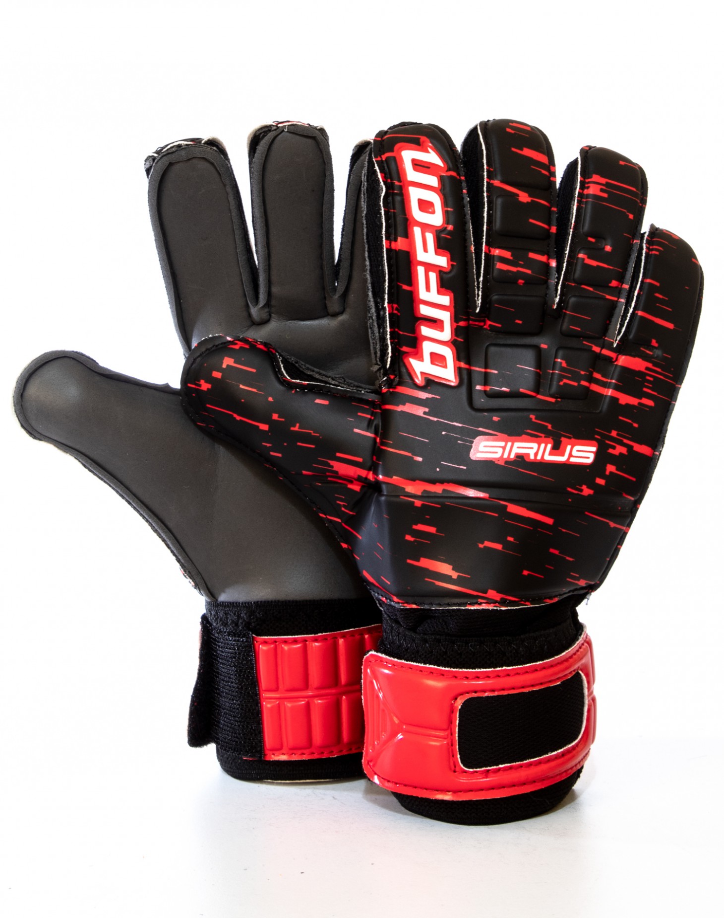 Guantes Buffon Sirius Infantil Negro - Rojo