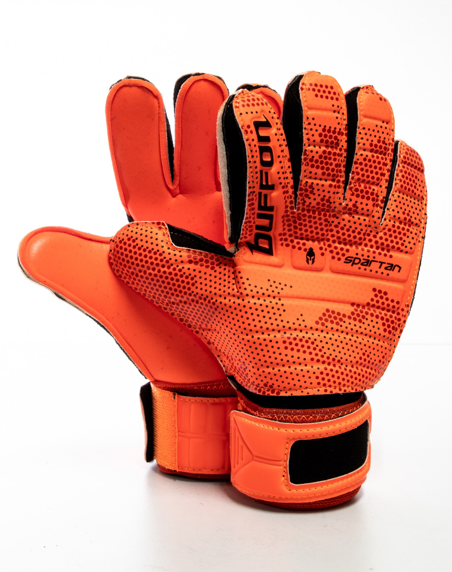 Guantes Buffon Spartan Infantil Negro - Naranja