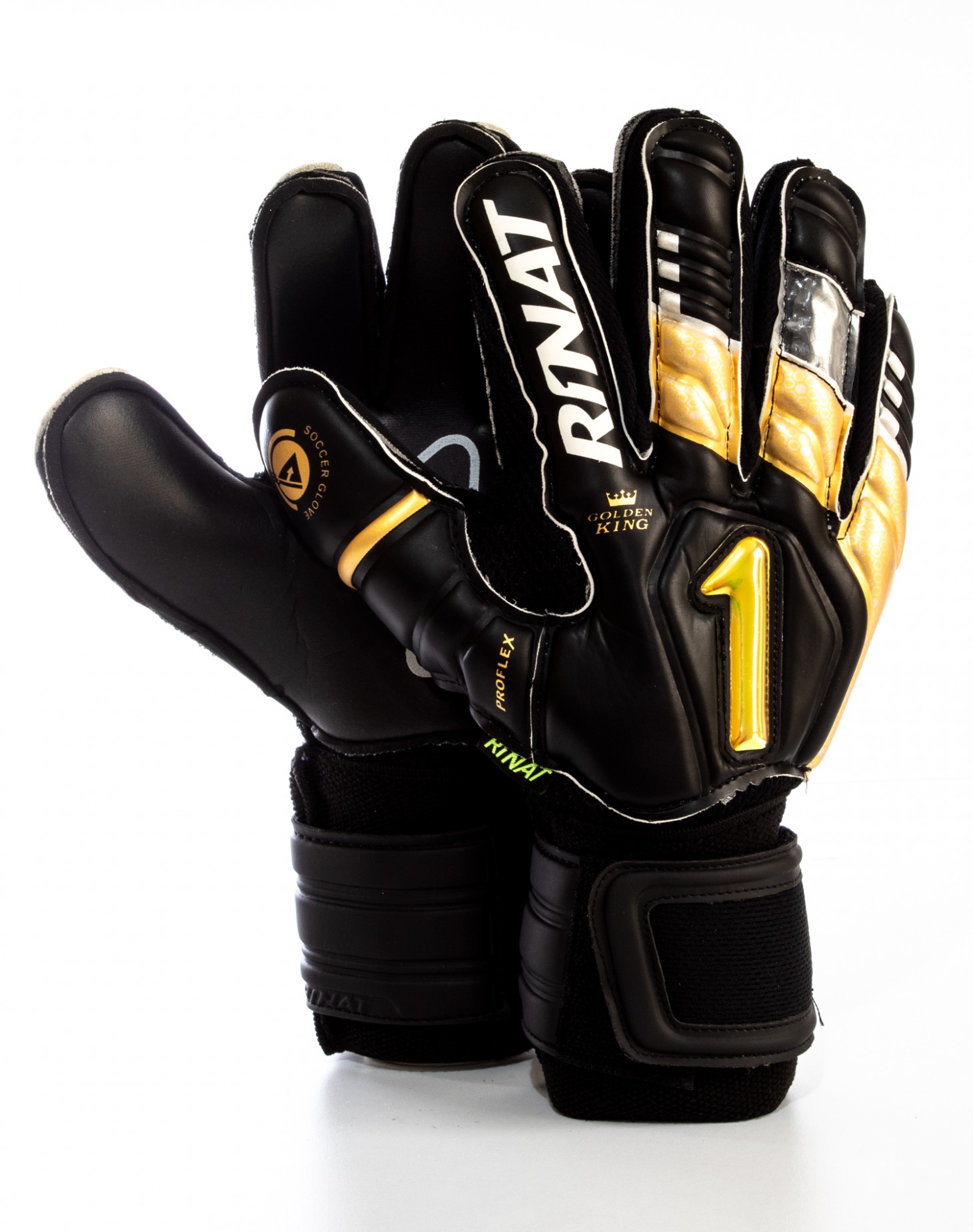 Guantes Rinat Uno Premier GK Spine Infantil Negro - Oro