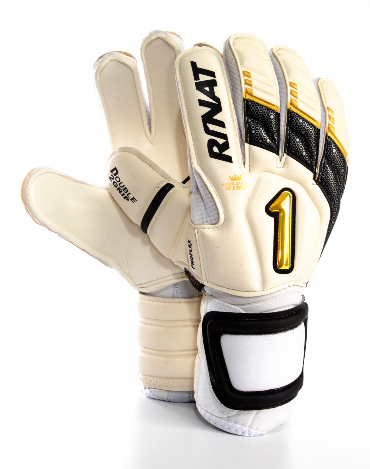 Guantes Rinat Uno Premier Pro Golden King Blanco - Oro