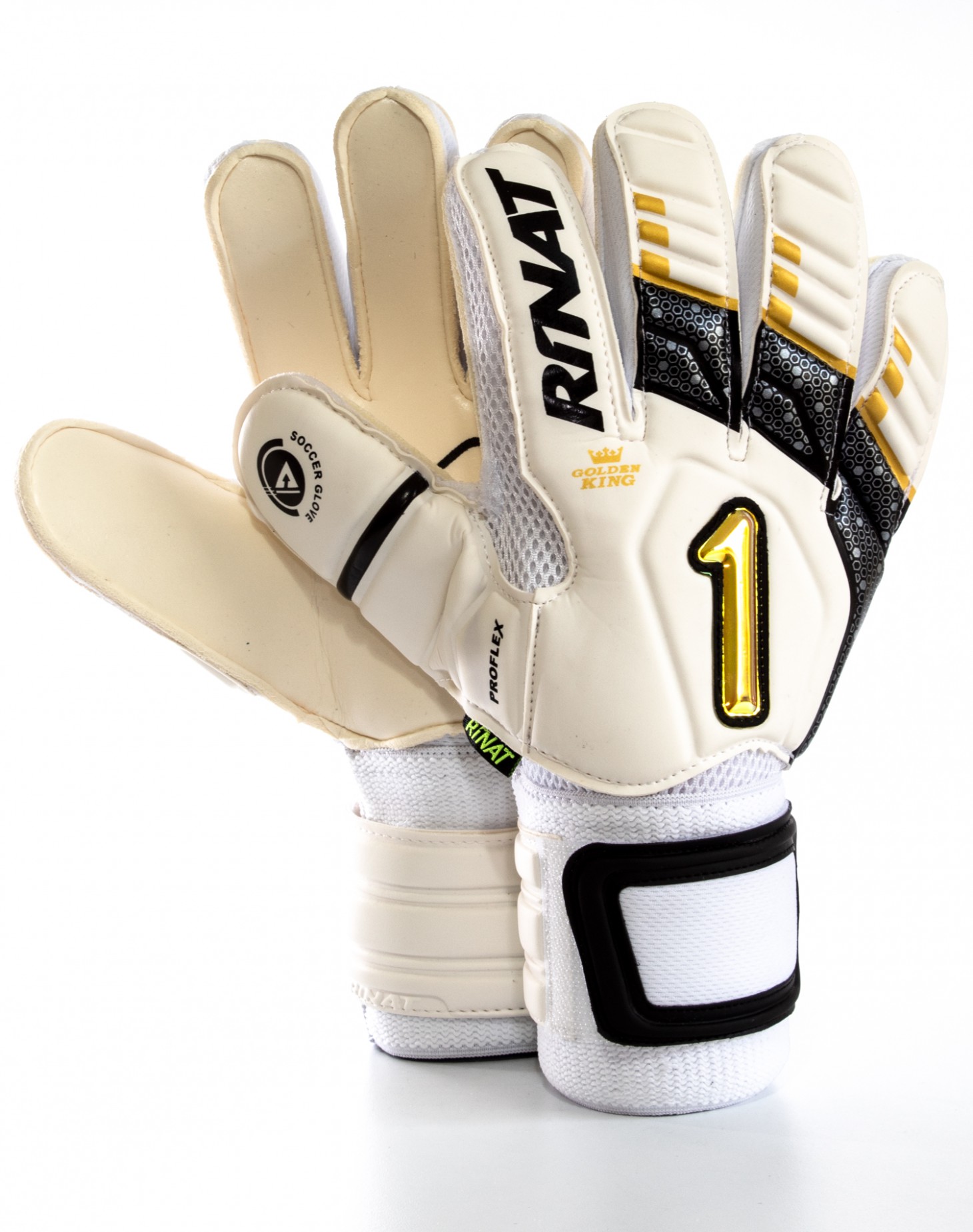 Guantes Rinat Uno Premier Golden King Semi Adulto Blanco - Oro