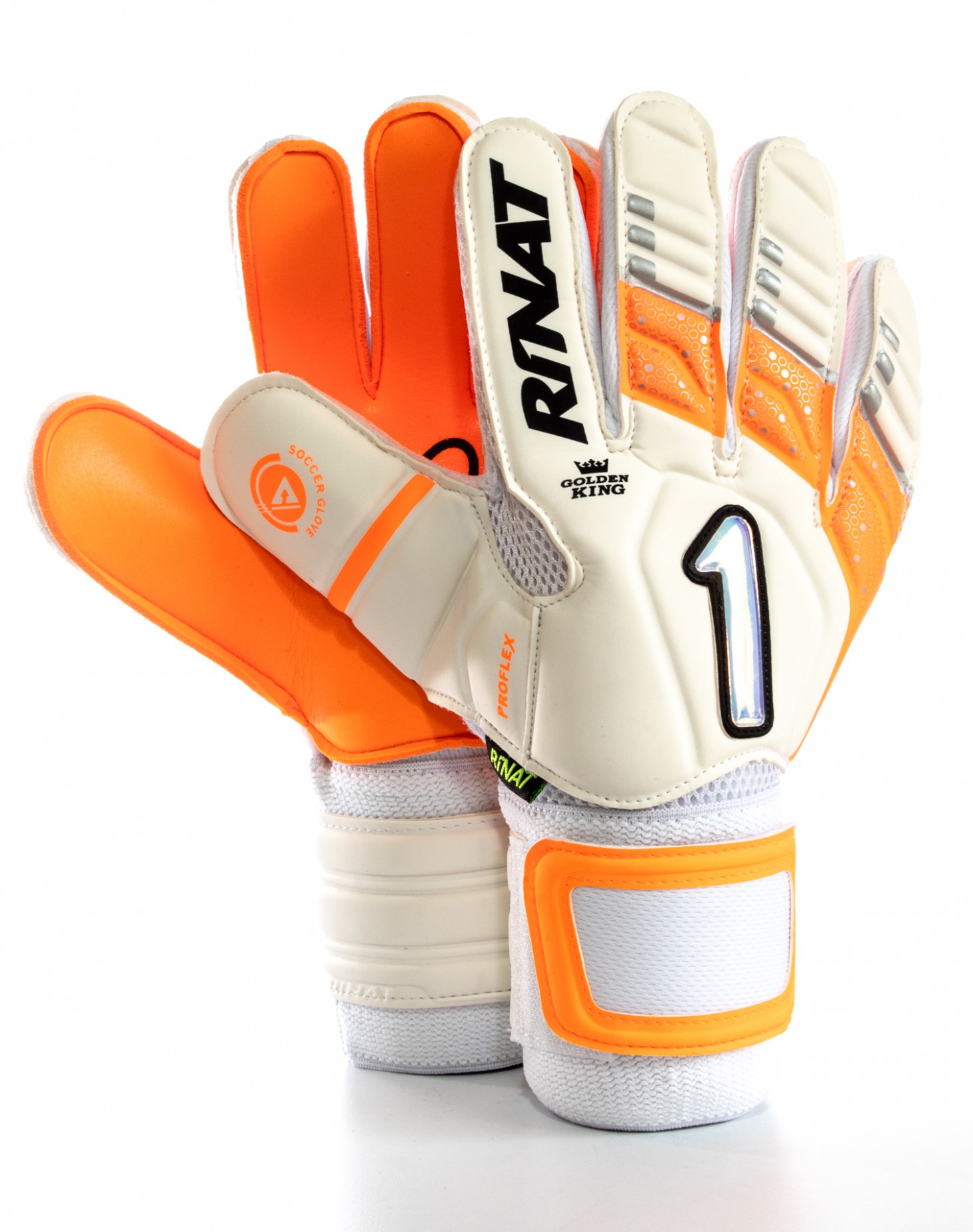 Guantes Rinat Uno Premier Golden King Semi Adulto Naranja - Plata