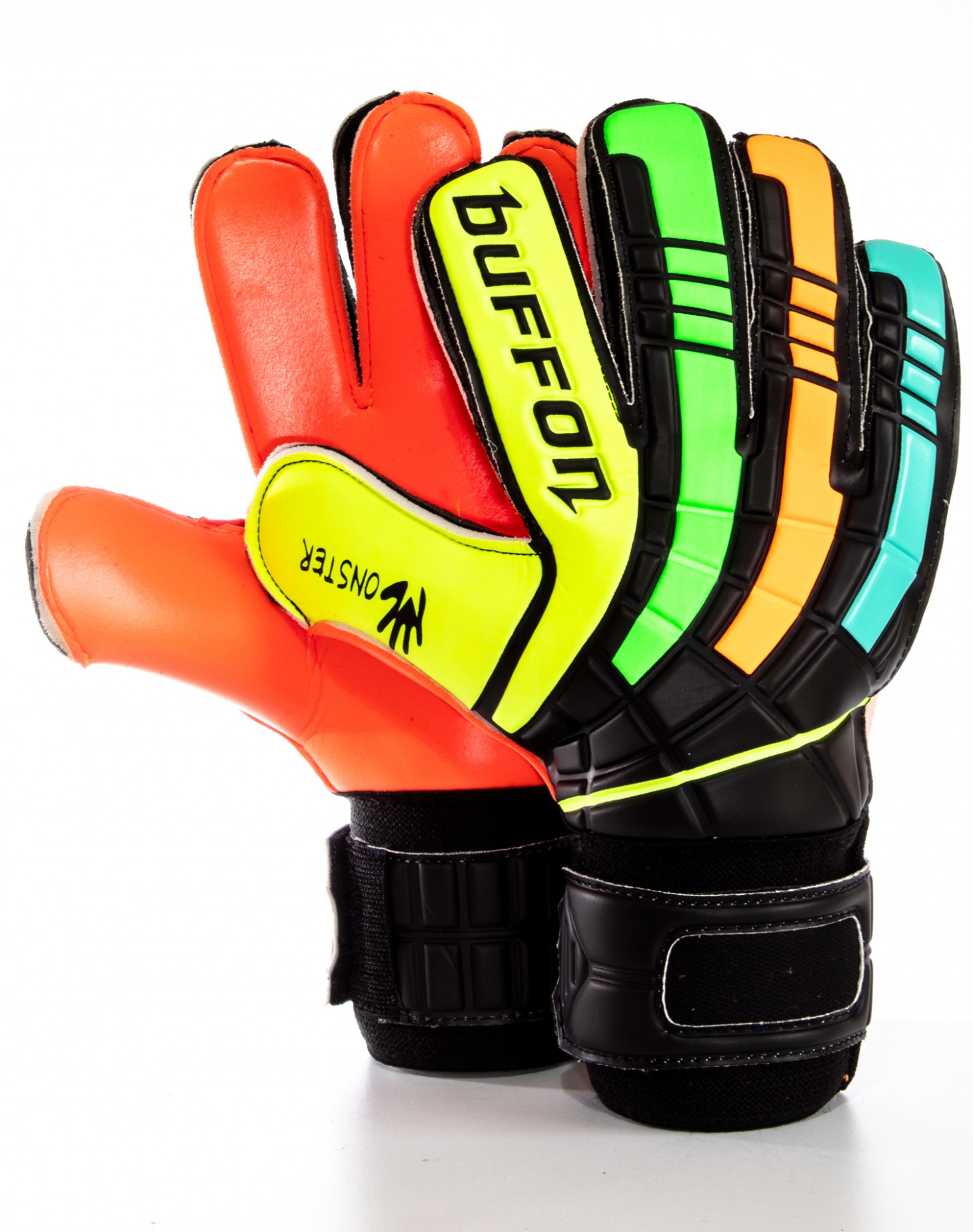 Guantes de Portero Buffon Monster Basico Arcoiris - Negro