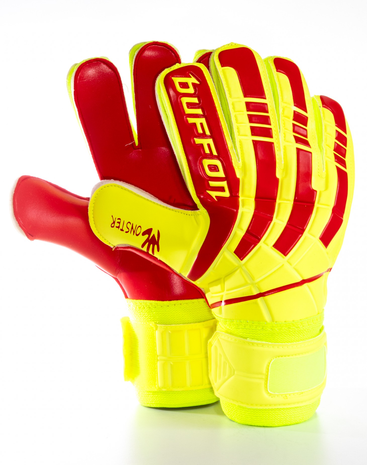 Guantes de Portero Buffon Monster Basico Neón - Rojo