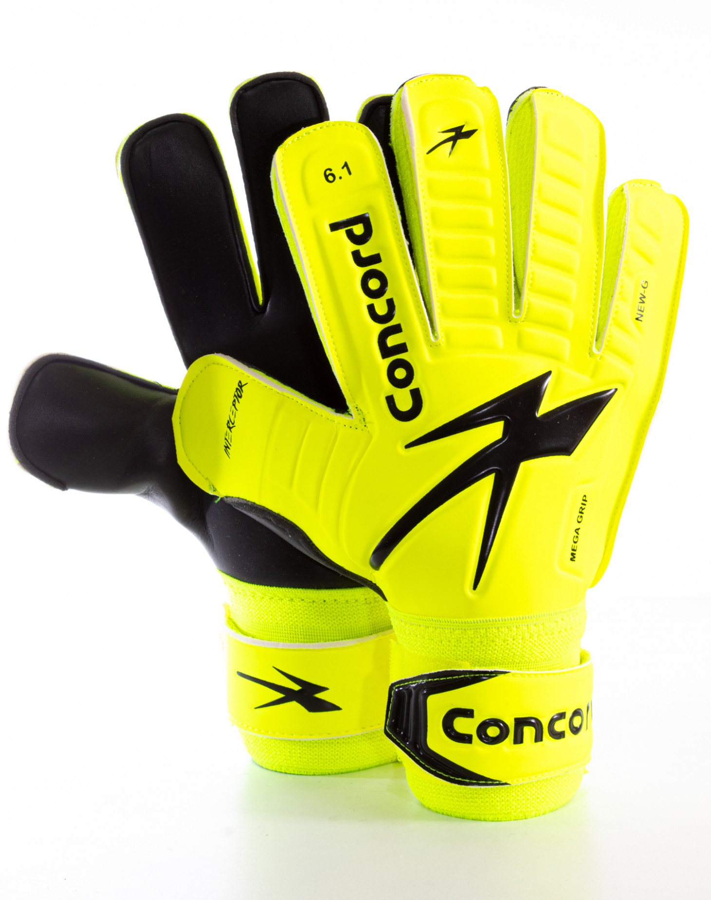 Guantes de Portero Concord Básico Negro - Amarillo