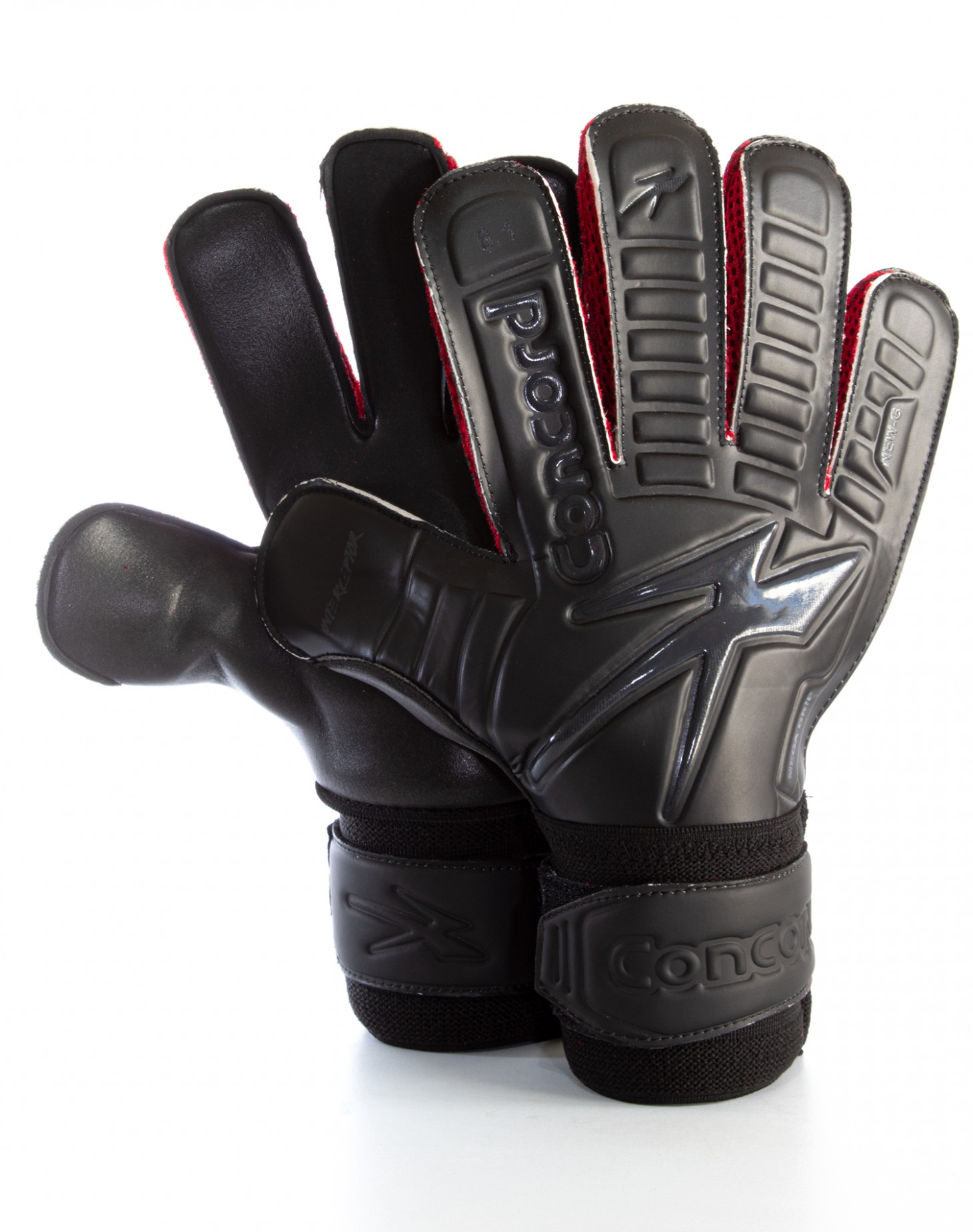 Guantes de Portero Concord Básico Negro - Rojo