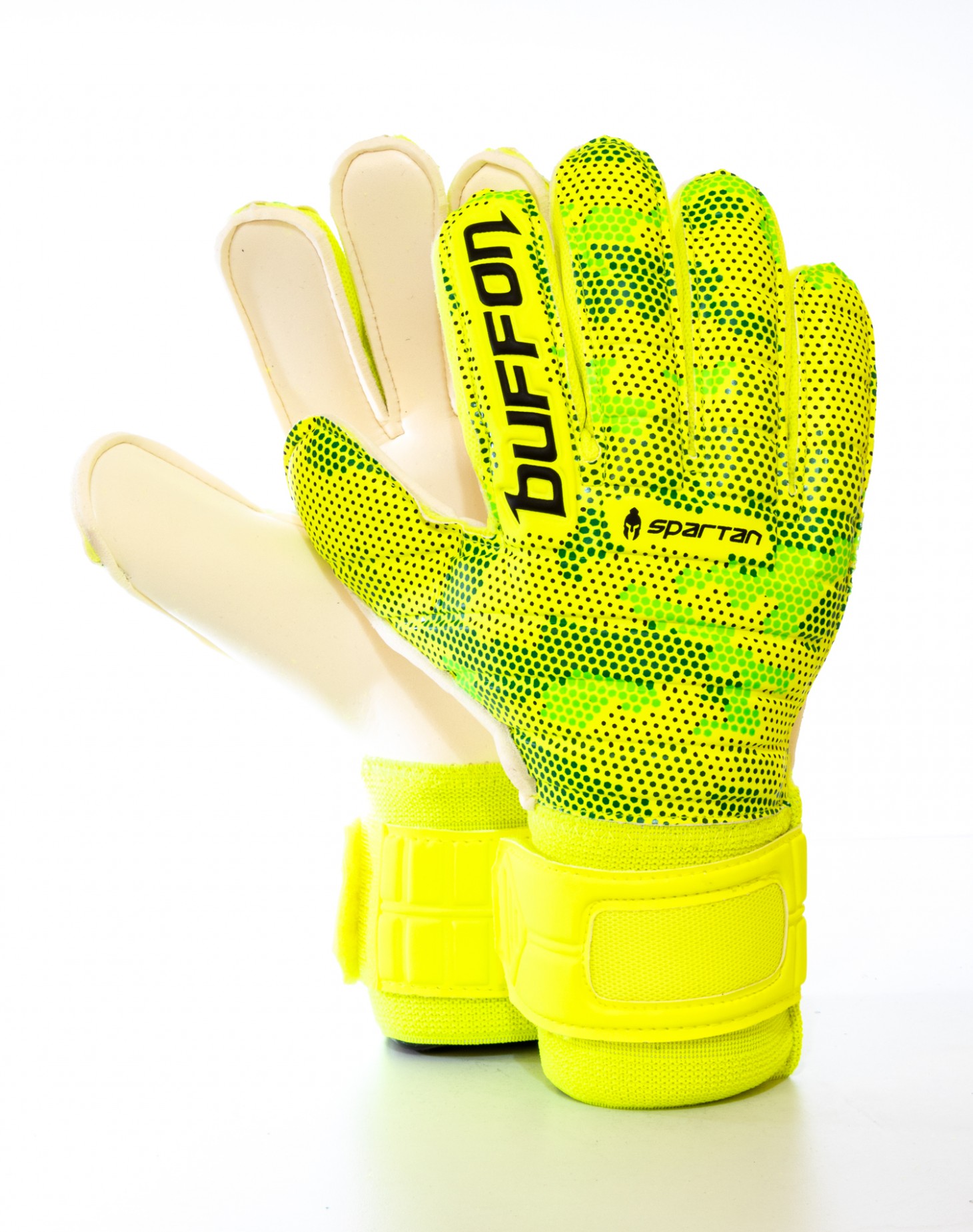 Guantes de Portero Buffon Spartan Basico Varillas Verde - Blanco
