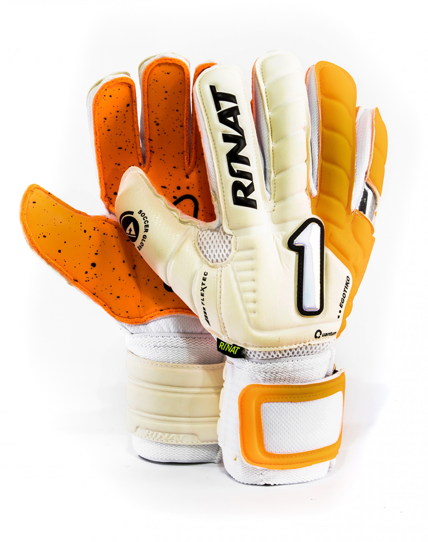 Guantes Rinat Egotiko Quantum Spine Turf Blanco - Naranja