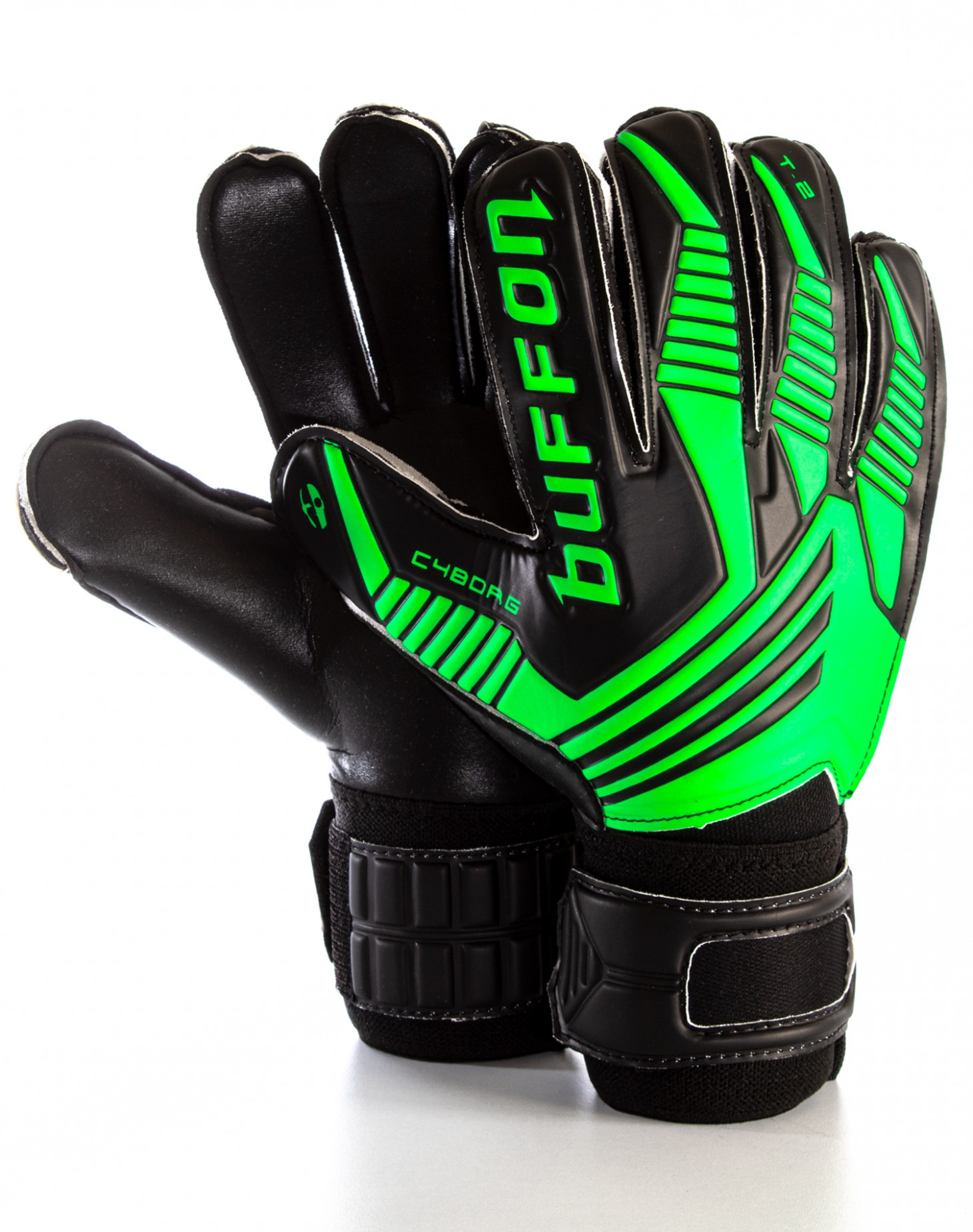 Guantes Buffon Cyborg Basico Negro - Verde