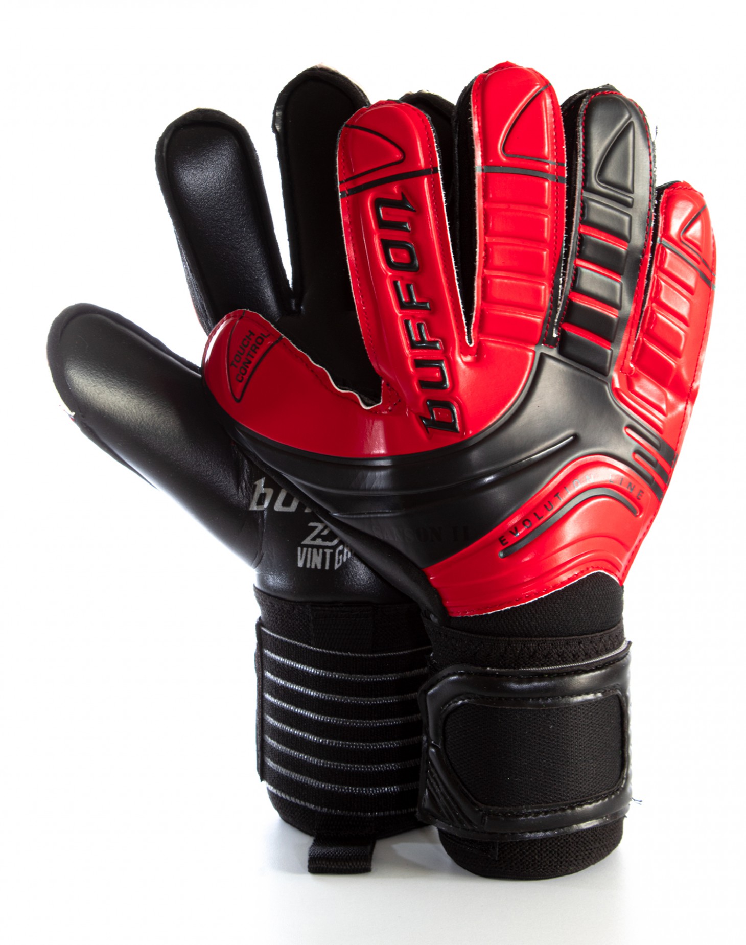 Guantes Buffon Sanson 2 Semiprofesional Rojo - Negro