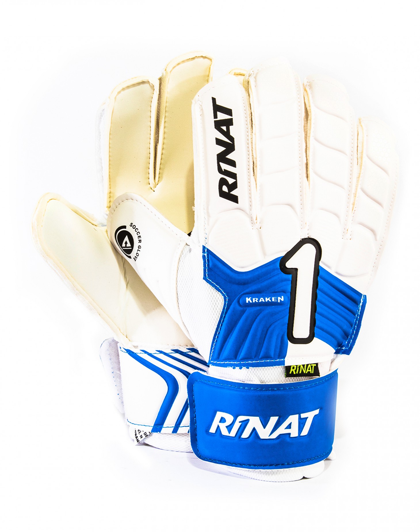 Guante de Portero Rinat Kraken Spekter As Adulto - Blanco - Azul