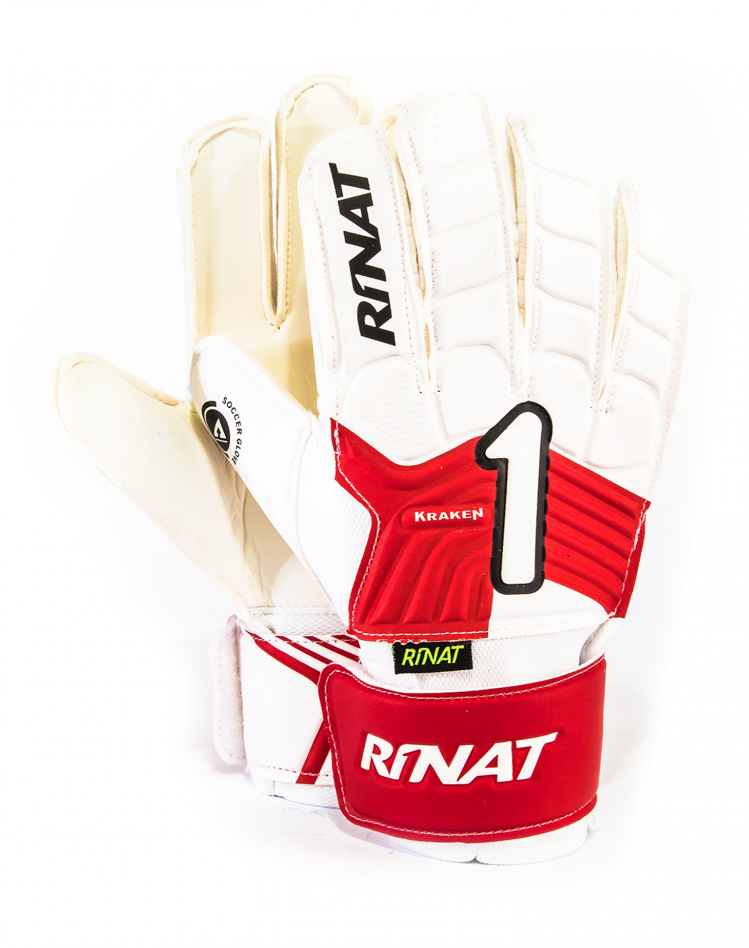 Guante de Portero Rinat Kraken Spekter As Adulto - Blanco - Rojo