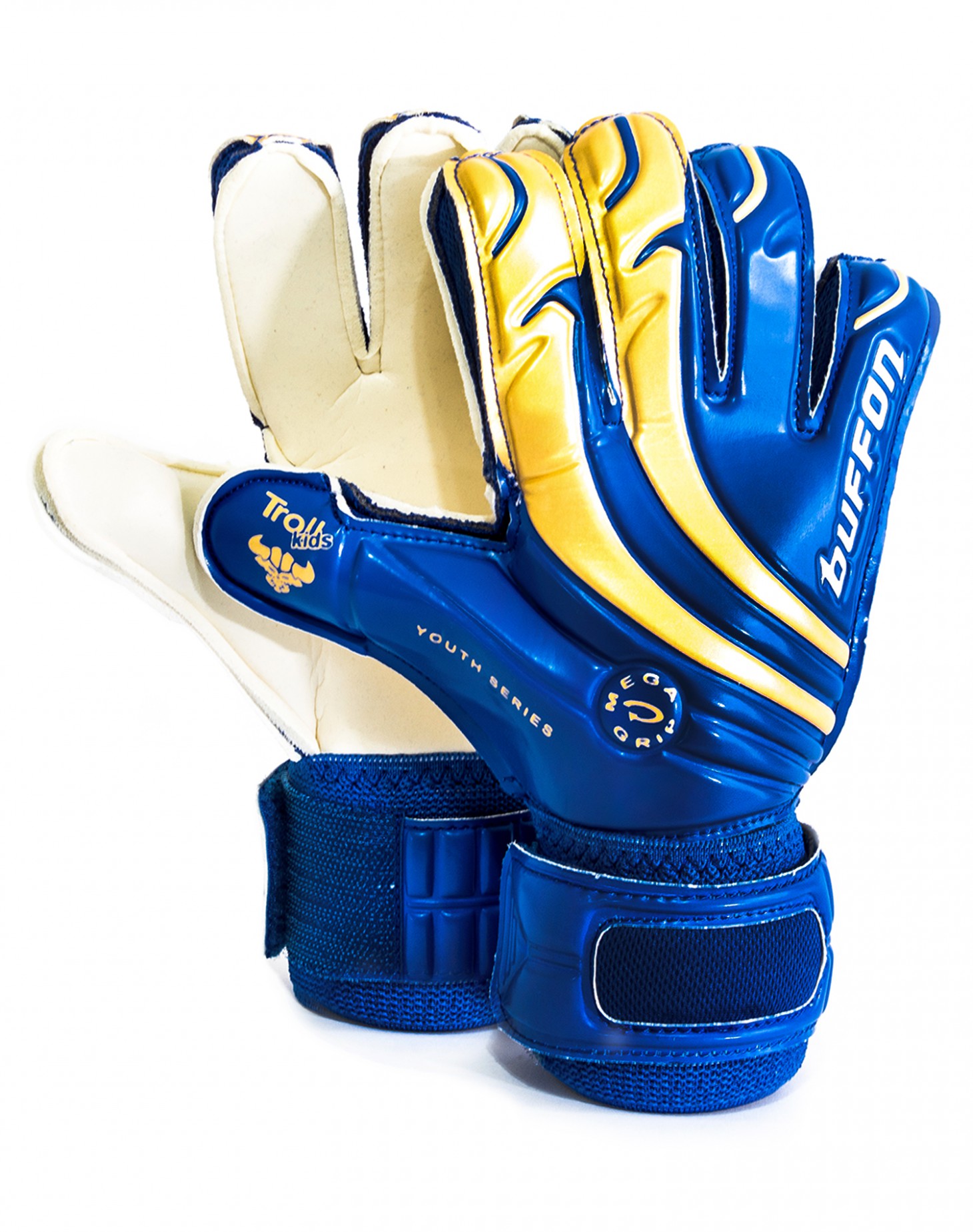 Guantes Buffon Troll Infantil Azul - Oro