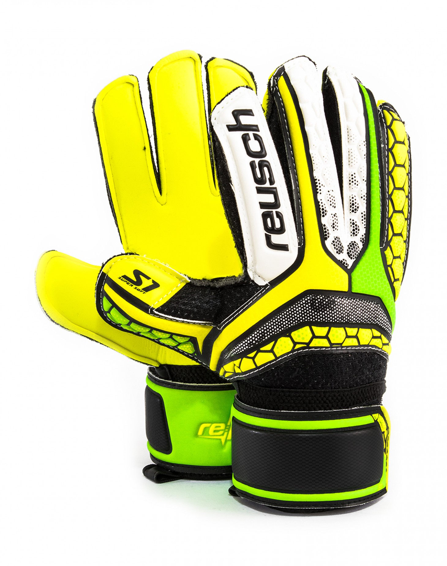 Guantes Reusch Re:pulse S1 Junior Safety Yellow / Green gecko
