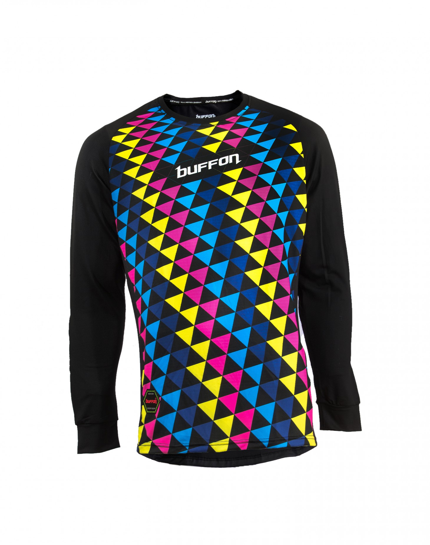 Jersey de Portero Buffon Goycochea Negro/ Arcoiris