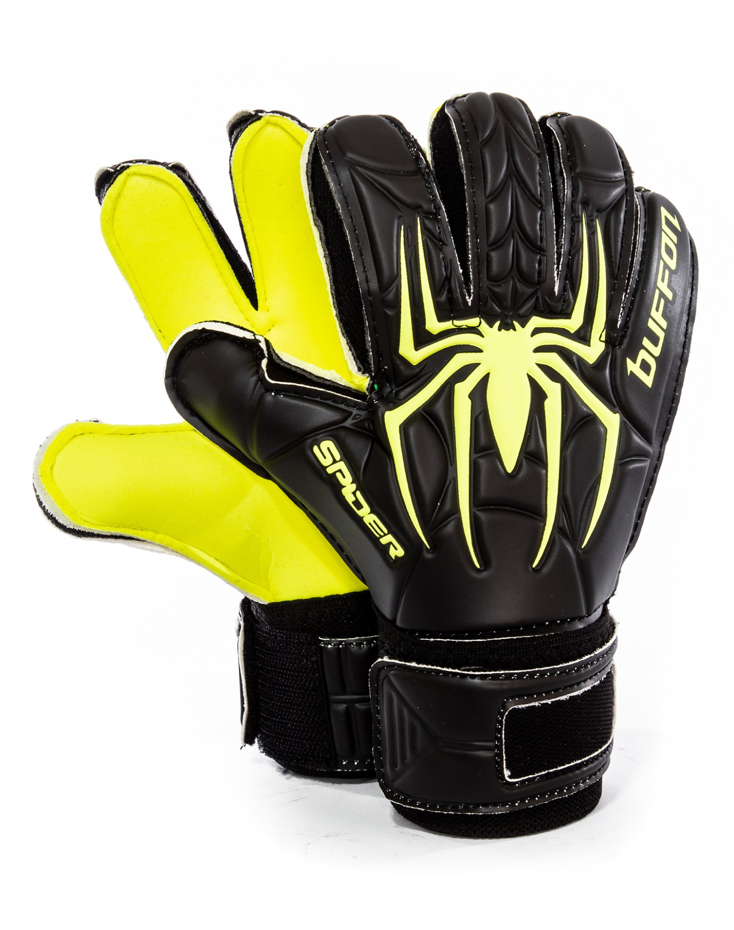 Guantes de Portero Buffon Spider Infantil Negro - Neón
