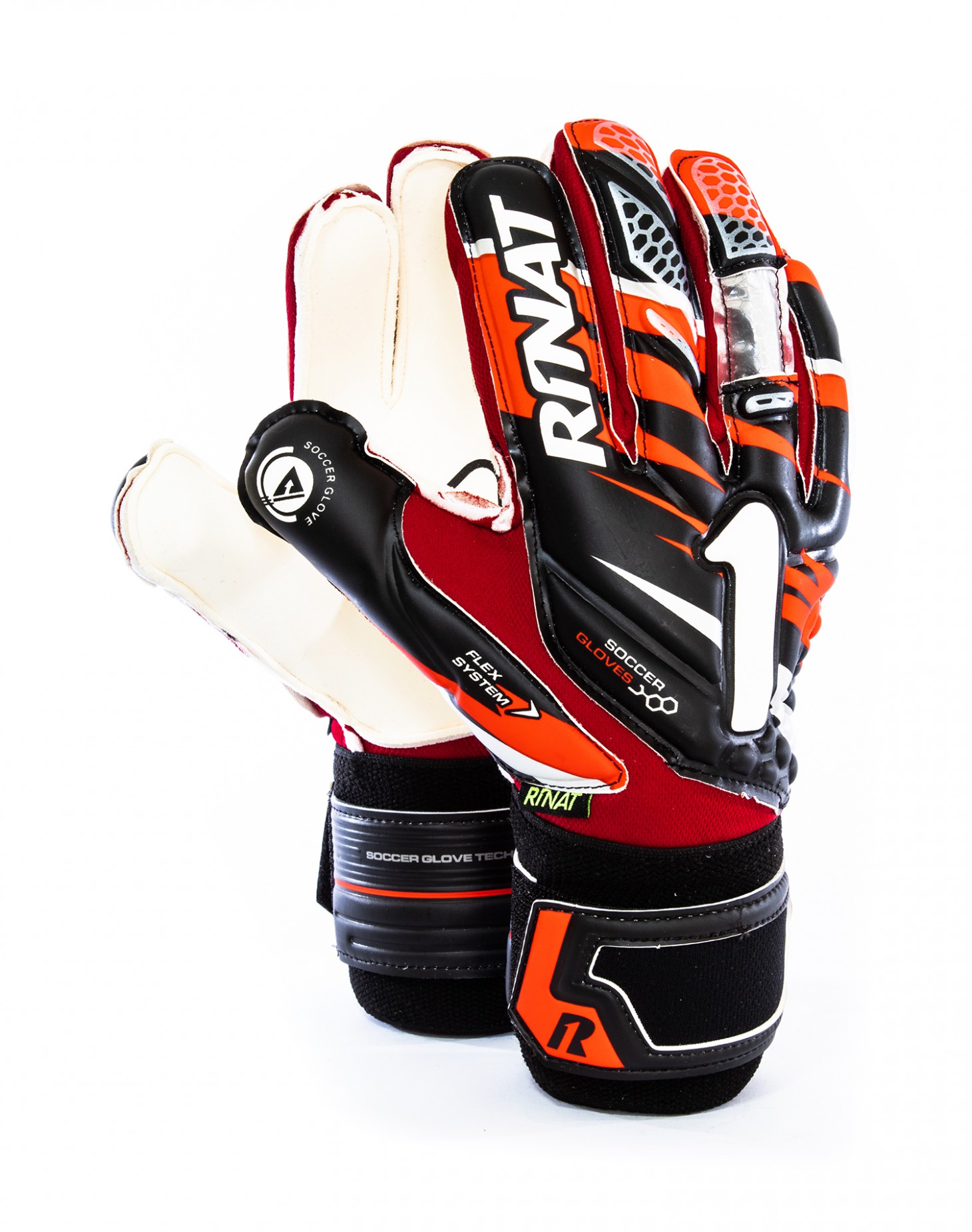 Guantes Rinat Shocker Spine Semi Negro/ Rojo