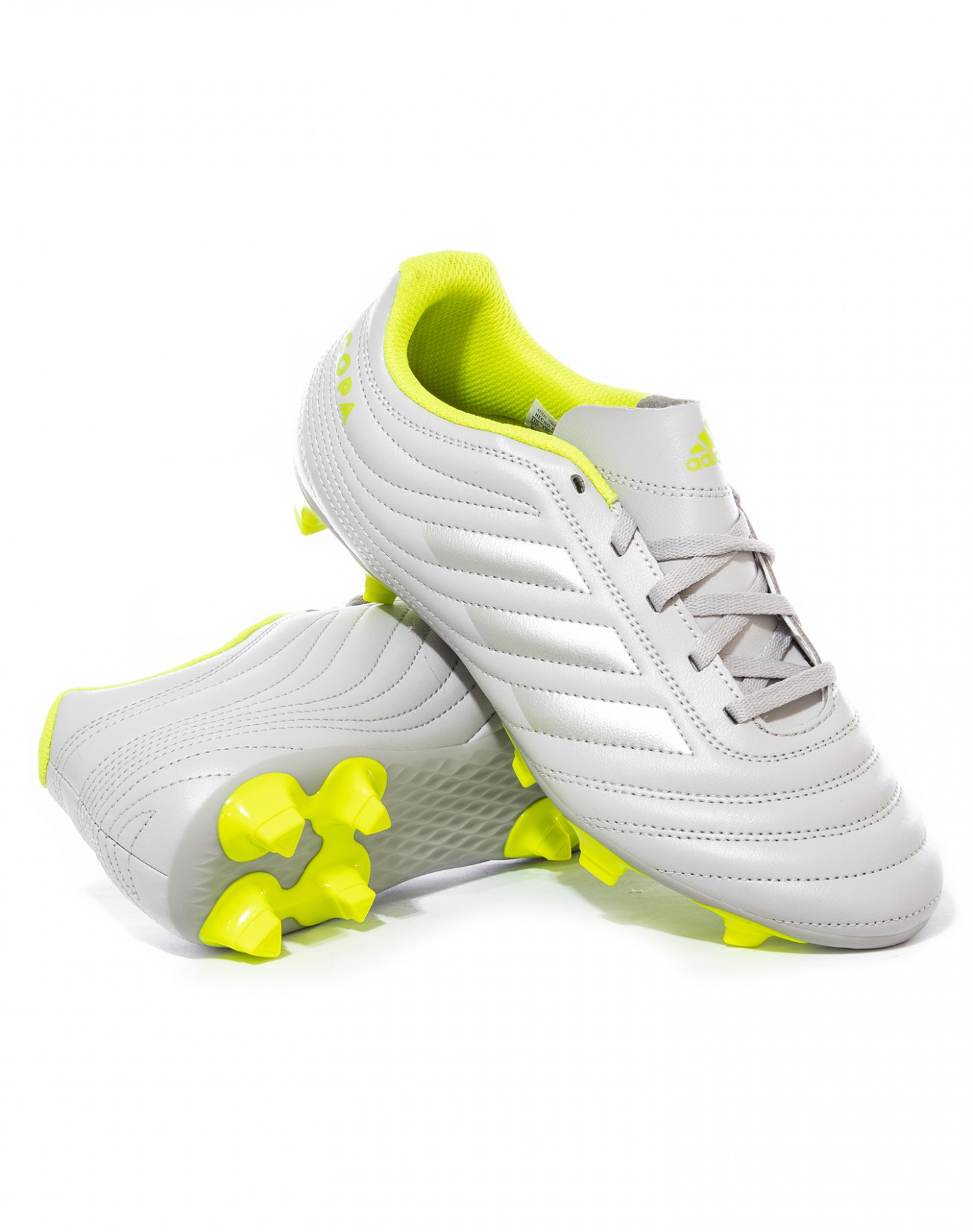 Zapatos de Futbol Adidas Copa 20.4 FG Plata/ Neón