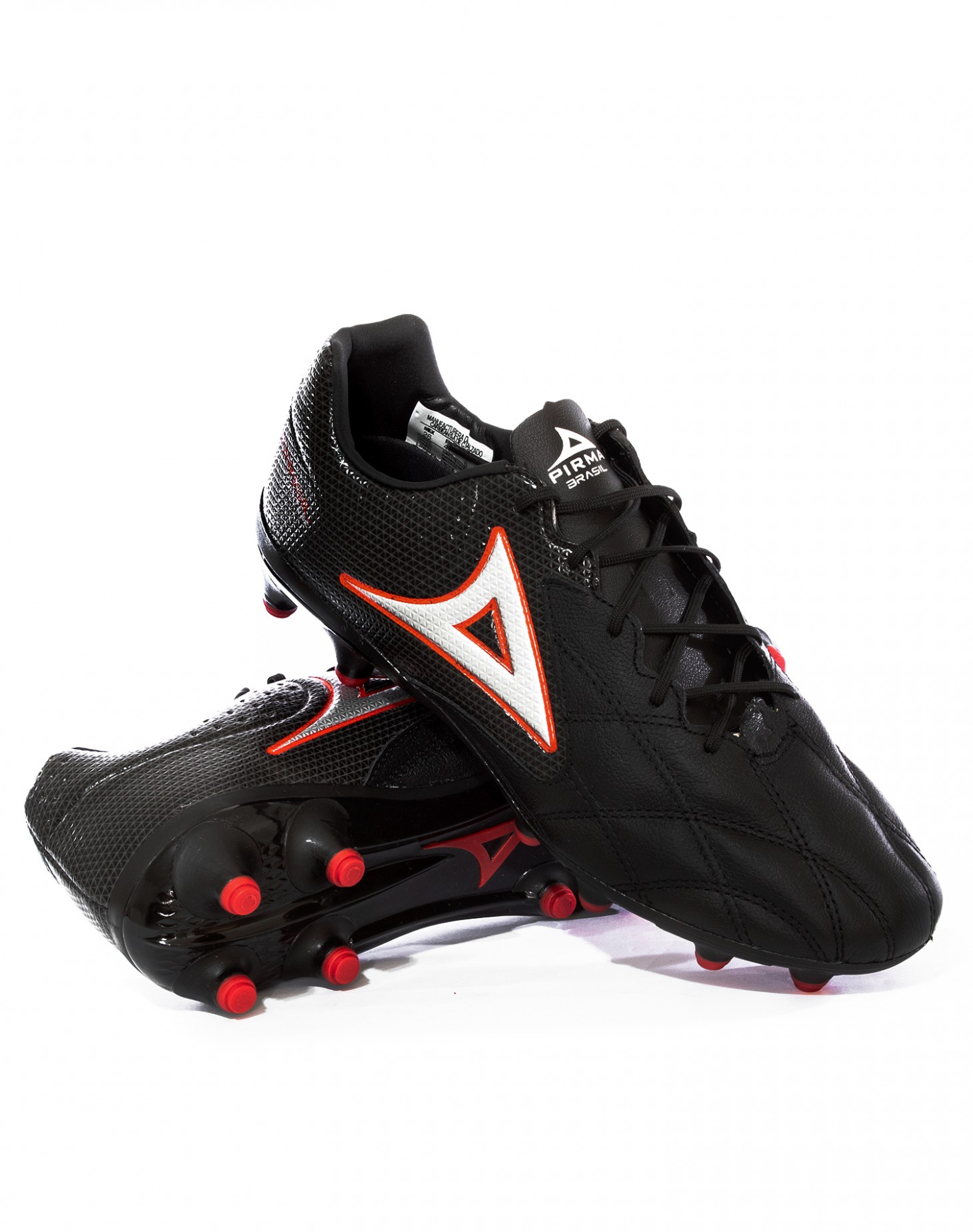 Zapato Futbol Pirma Fortitude Modelo 3021 Negro/ Rojo