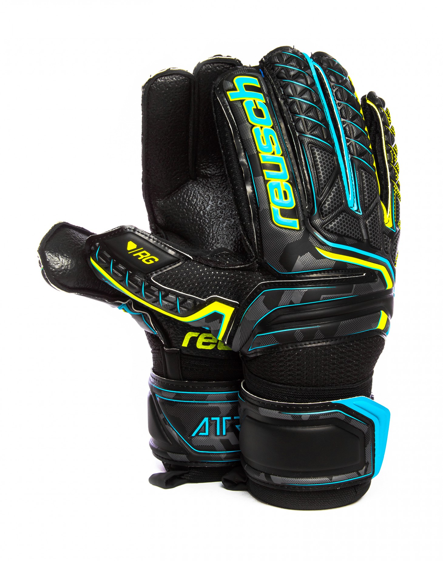Guantes Reusch Attrakt RG Finger Support black/ safety yellow/ black