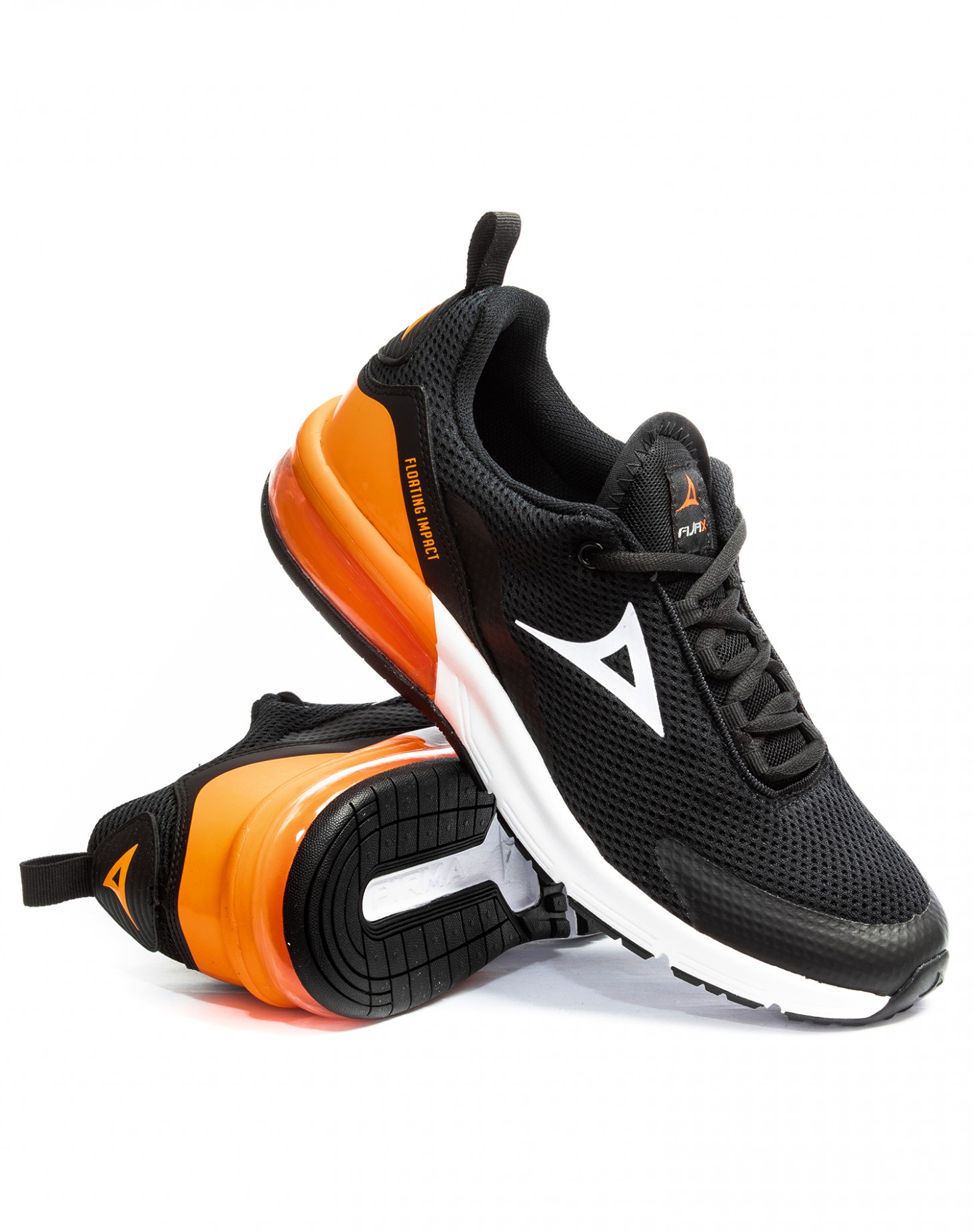 Tenis Pirma Running Valvula A3 Negro/Naranja