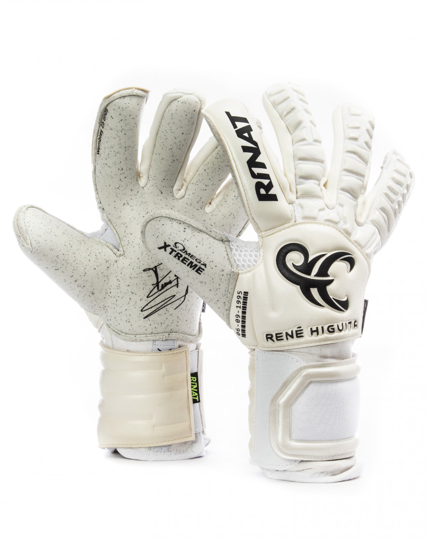 Guantes de Portero Rinat Egotiko Escorpión Pro René Higuita Blanco