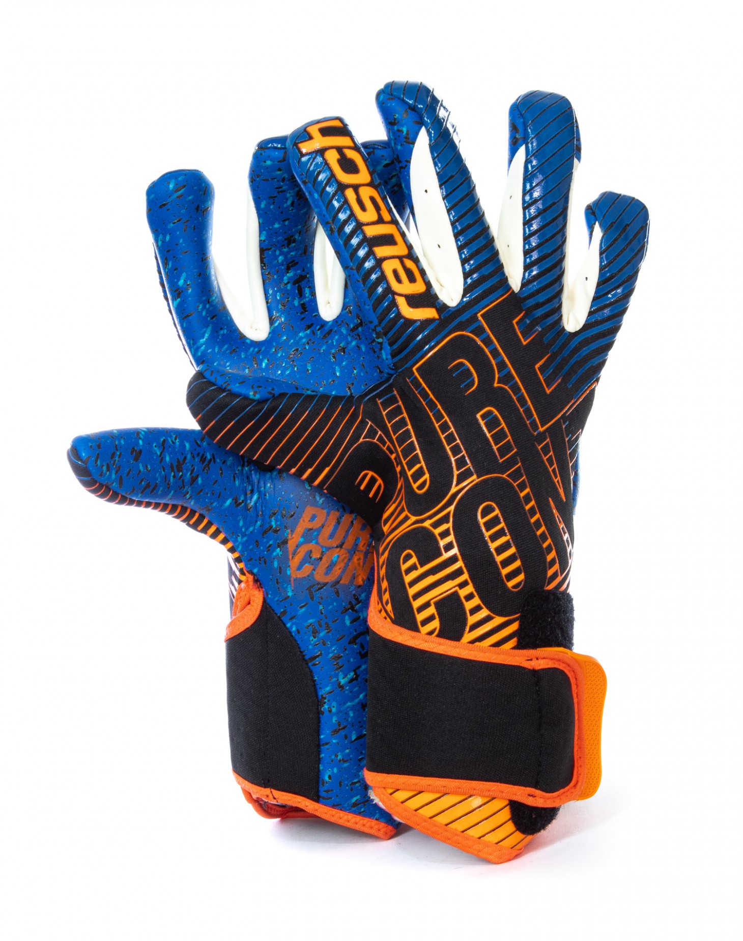 Guantes de Portero Reusch Pure Contact 3 G3 Fusion Black shocking orange/ deep blue
