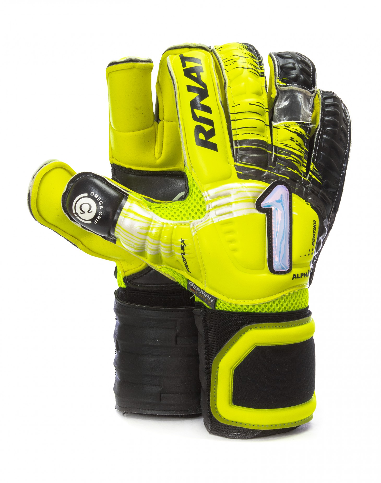 Guantes Rinat Egotiko Elemental Alpha Spine Negro/Neón