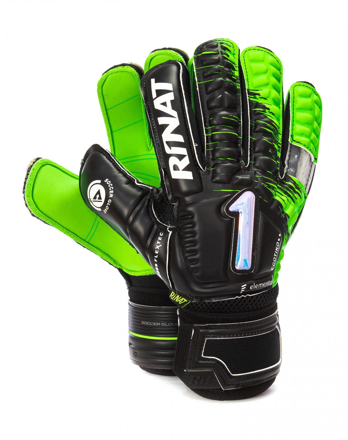 Guantes Rinat Egotiko Elemental Turf Spine Negro/Verde