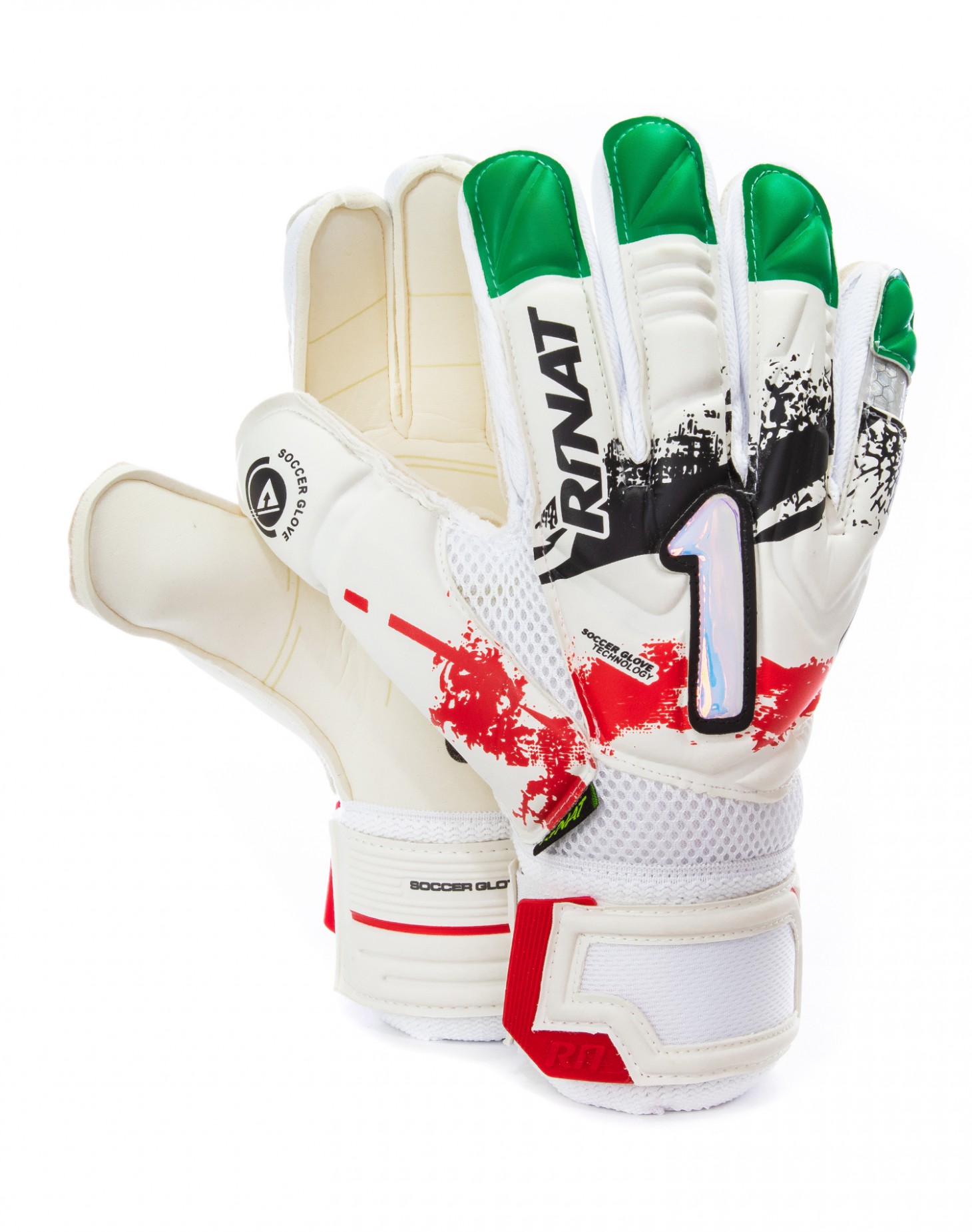 Guantes Rinat Asimetrik Prime Semi Spine Infantil Blanco/Verde