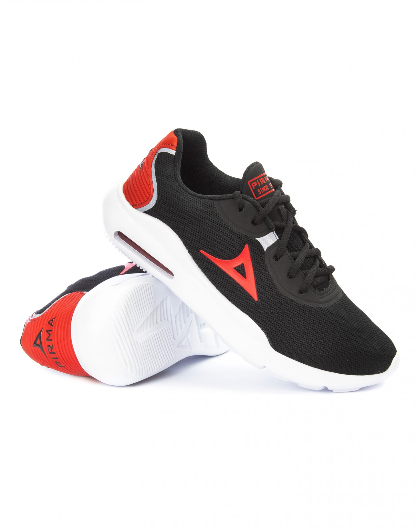 Tenis Pirma Randall Modelo 8002 Negro/Rojo